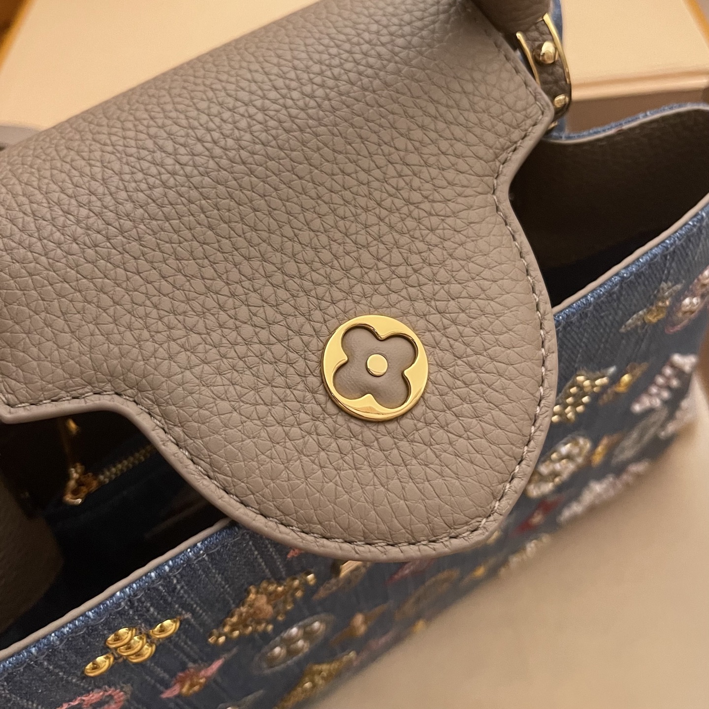 Louis Vuitton Capucines Denim Embroidered Top Handle Bag, Mini Size 8 i1752498703802 9991 0 5