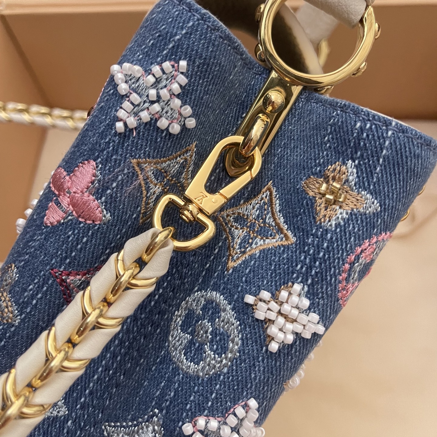 Louis Vuitton Capucines Mini Denim Embroidered Top Handle Bag - Iconic Style 5 i1752498958618 4225 0 4