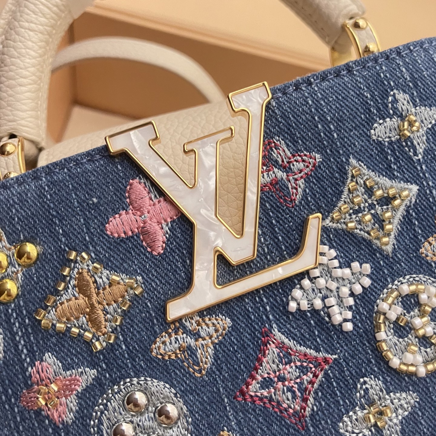 Louis Vuitton Capucines Mini Denim Embroidered Top Handle Bag - Iconic Style 3 i1752498959745 8830 0 2