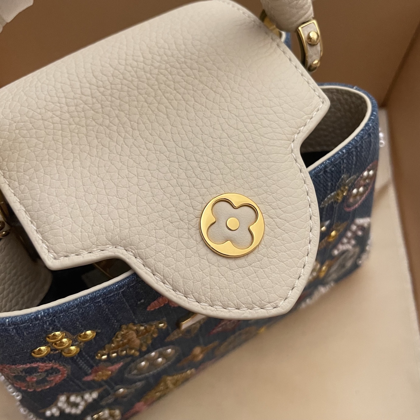 Louis Vuitton Capucines Mini Denim Embroidered Top Handle Bag - Iconic Style 7 i1752498959771 3345 0 6