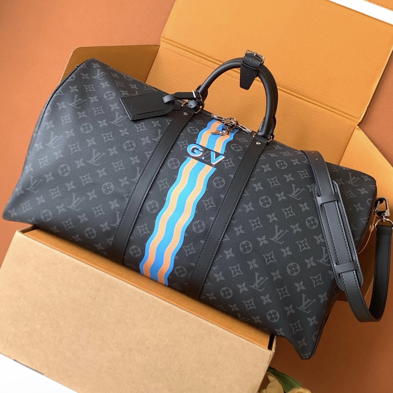 Luxury Monogrammed Travel Duffle Bag, Keepall 55 - Stylish and Spacious 1 i1752500954966 3773 0 0