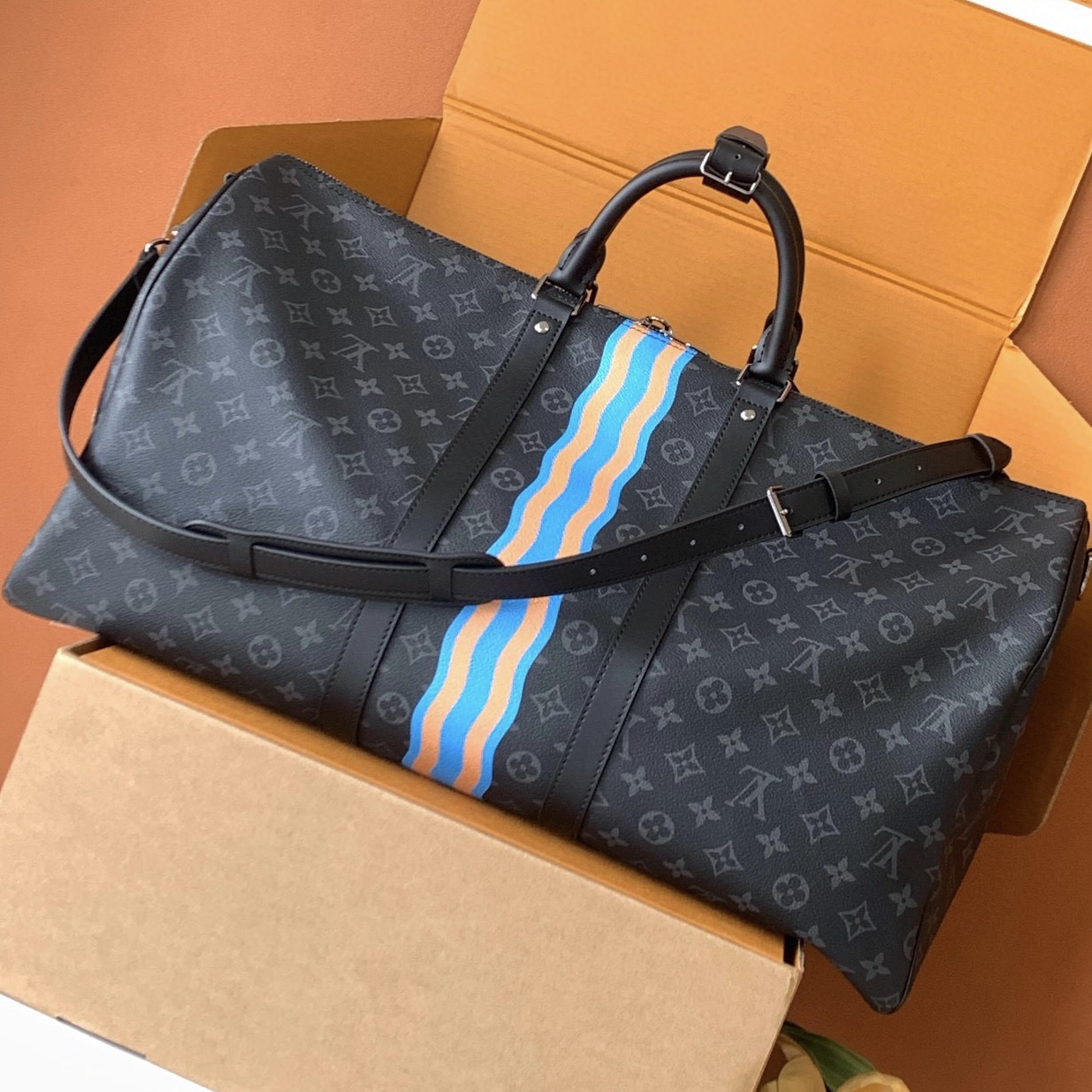 Luxury Monogrammed Travel Duffle Bag, Keepall 55 - Stylish and Spacious 2 i1752500955748 3918 0 1