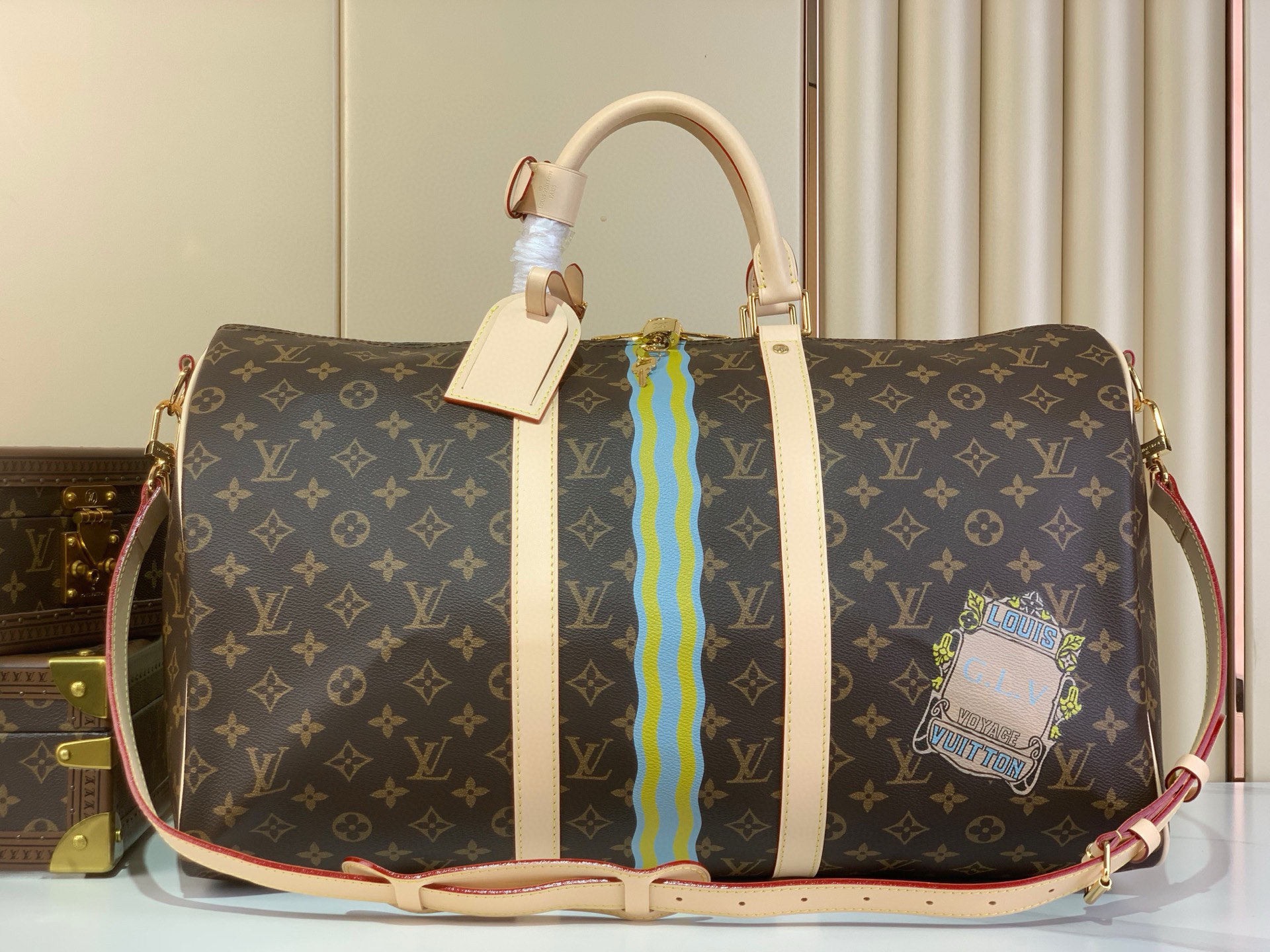 Louis Vuitton Keepall Bandoulière 50 Monogram Canvas Travel Bag 2 i1752586870286 2349 0 0
