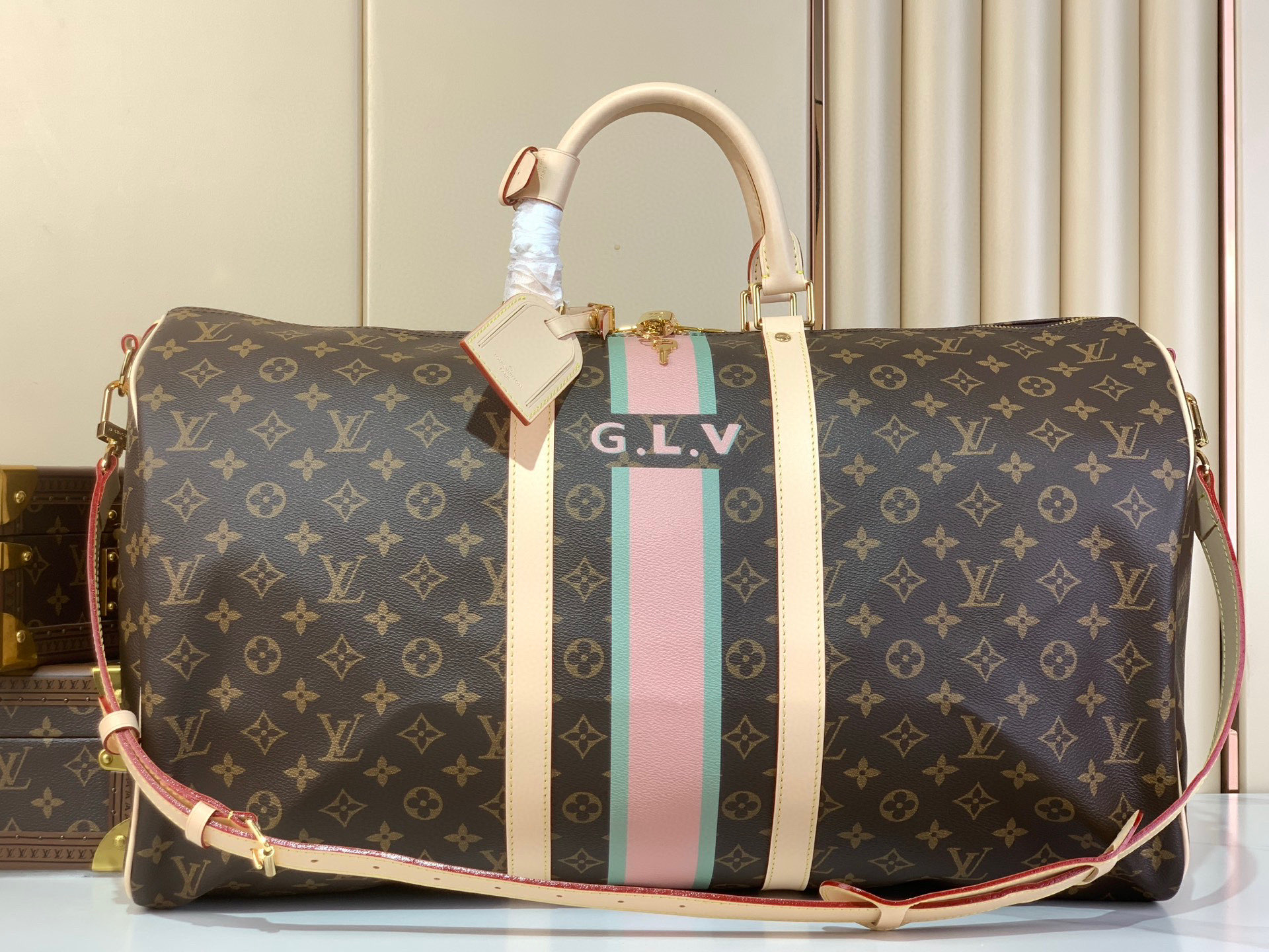 Louis Vuitton Keepall Bandoulière 55 Monogram Canvas Travel Bag 2 i1752587075289 9503 0 0