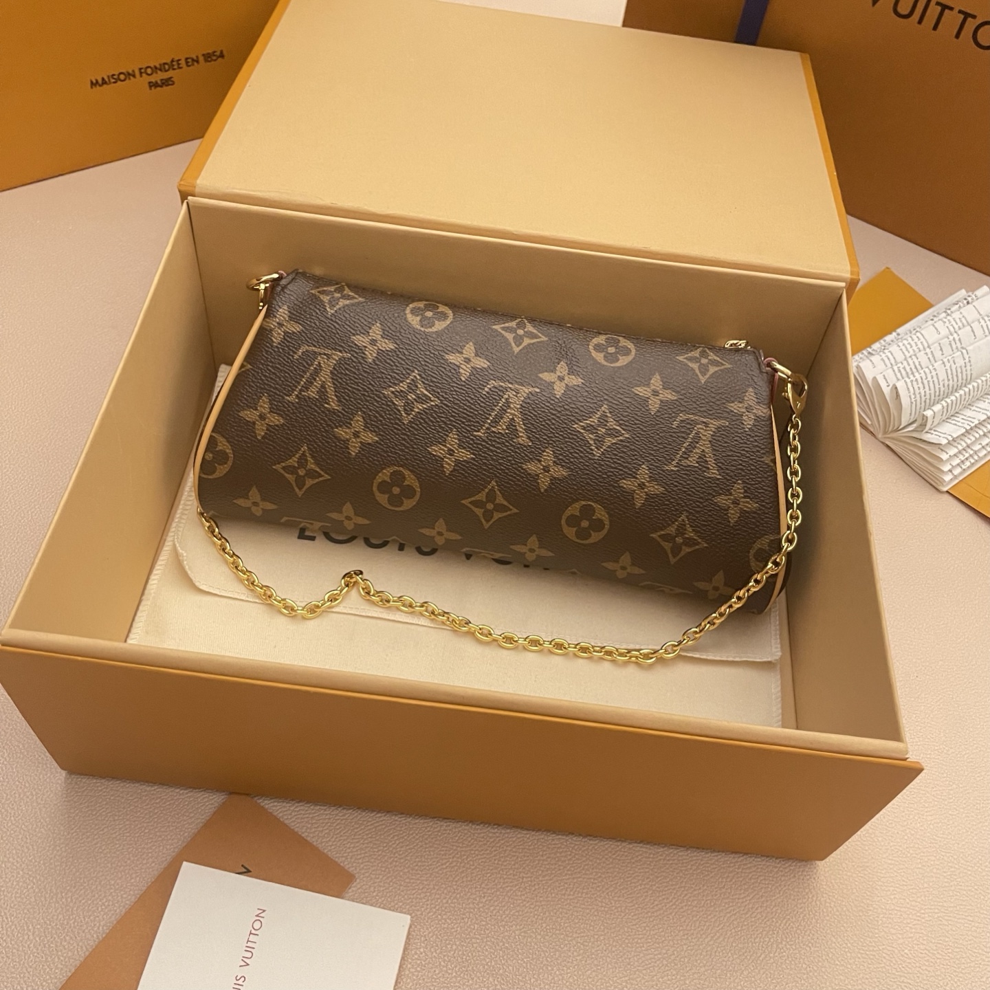 Louis Vuitton Monogram Pochette Eva Bag with Gold Chain - Stylish & Compact 2 i1752589505272 7670 0 1