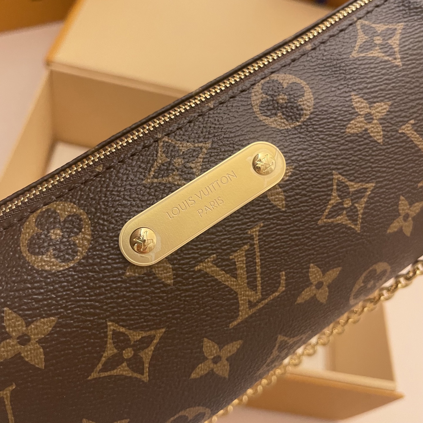 Louis Vuitton Monogram Pochette Eva Bag with Gold Chain - Stylish & Compact 4 i1752589506773 5253 0 3
