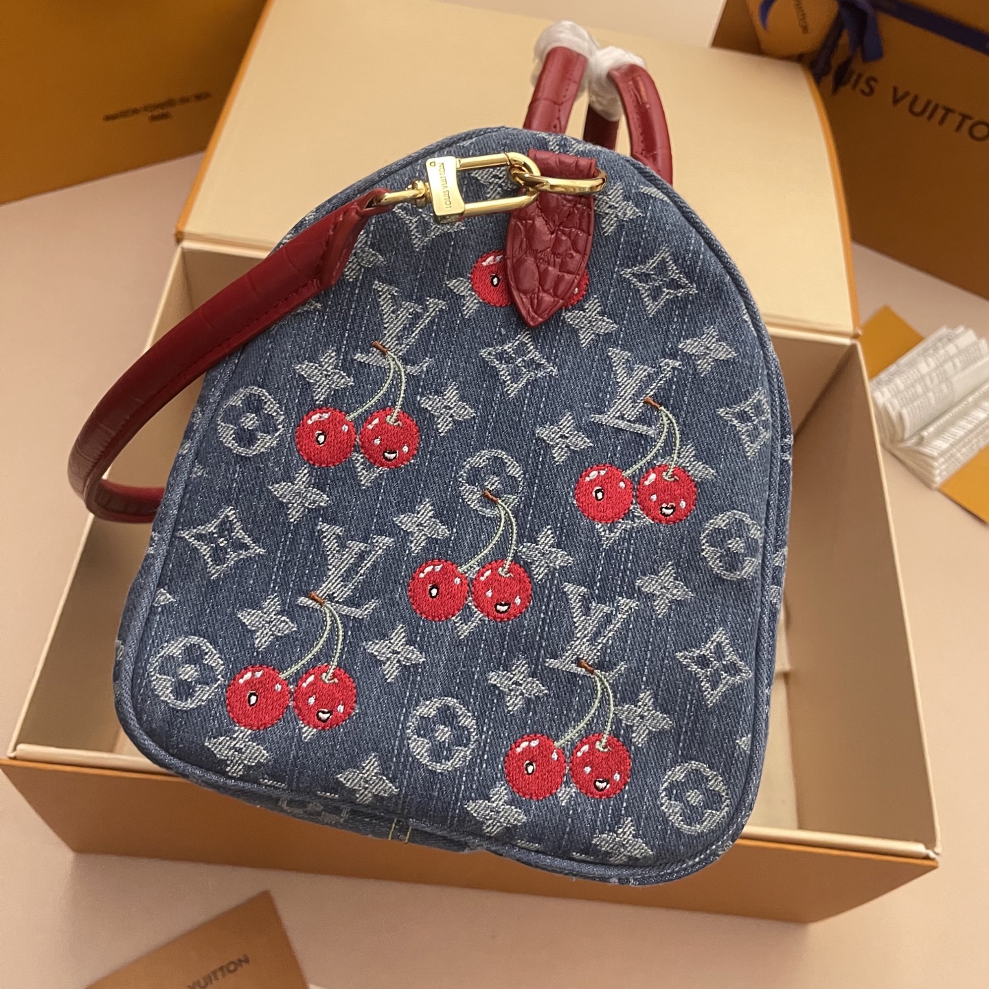 Louis Vuitton Speedy Soft 30 Bag Monogram Denim Cherry Embroidery 4 i1752590081889 1829 0 3