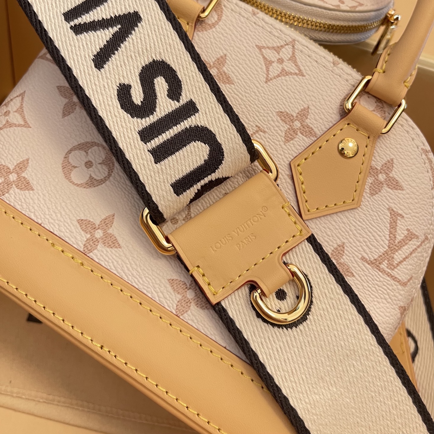 Louis Vuitton Alma Mini Bag,Monogram Coated Canvas,Beige,19.5 x 15 x 9 cm 7 i1754819609469 5264 0 8