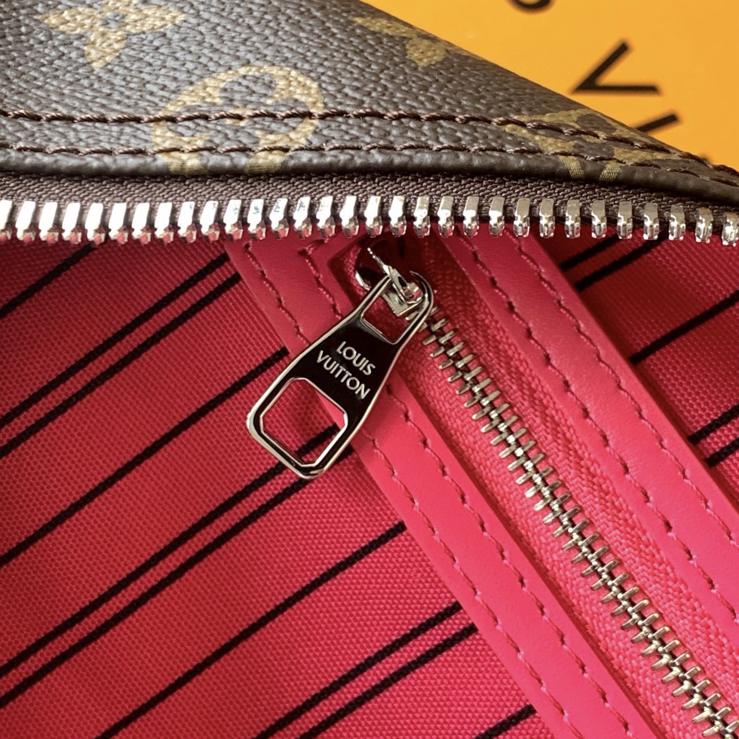 Louis Vuitton Keepall Bandoulière 45 Monogram Canvas with Pink Leather 10 i1754912668636 975 0 7