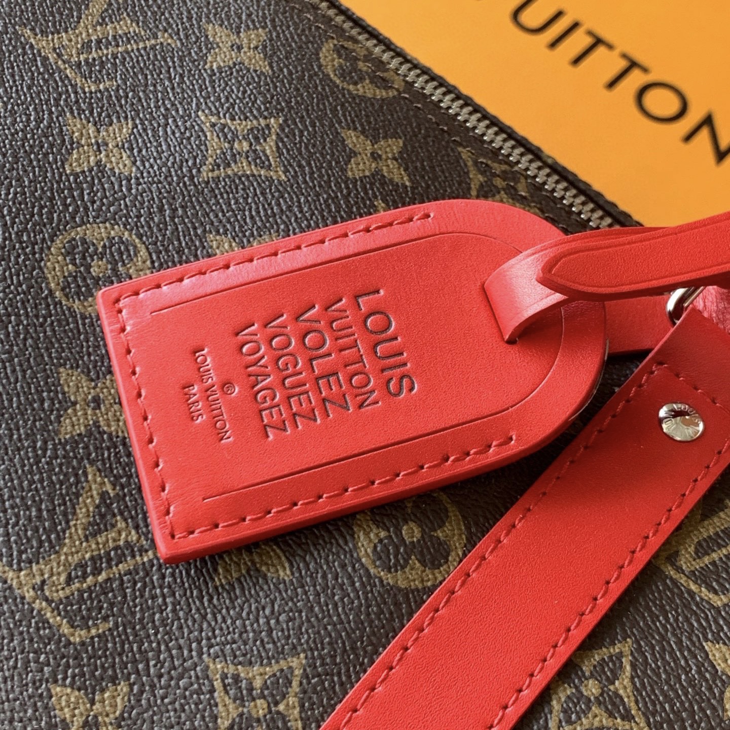 Louis Vuitton Keepall Bandoulière 45 Monogram Brown/Red Travel Bag 6 i1754912912703 1961 0 4