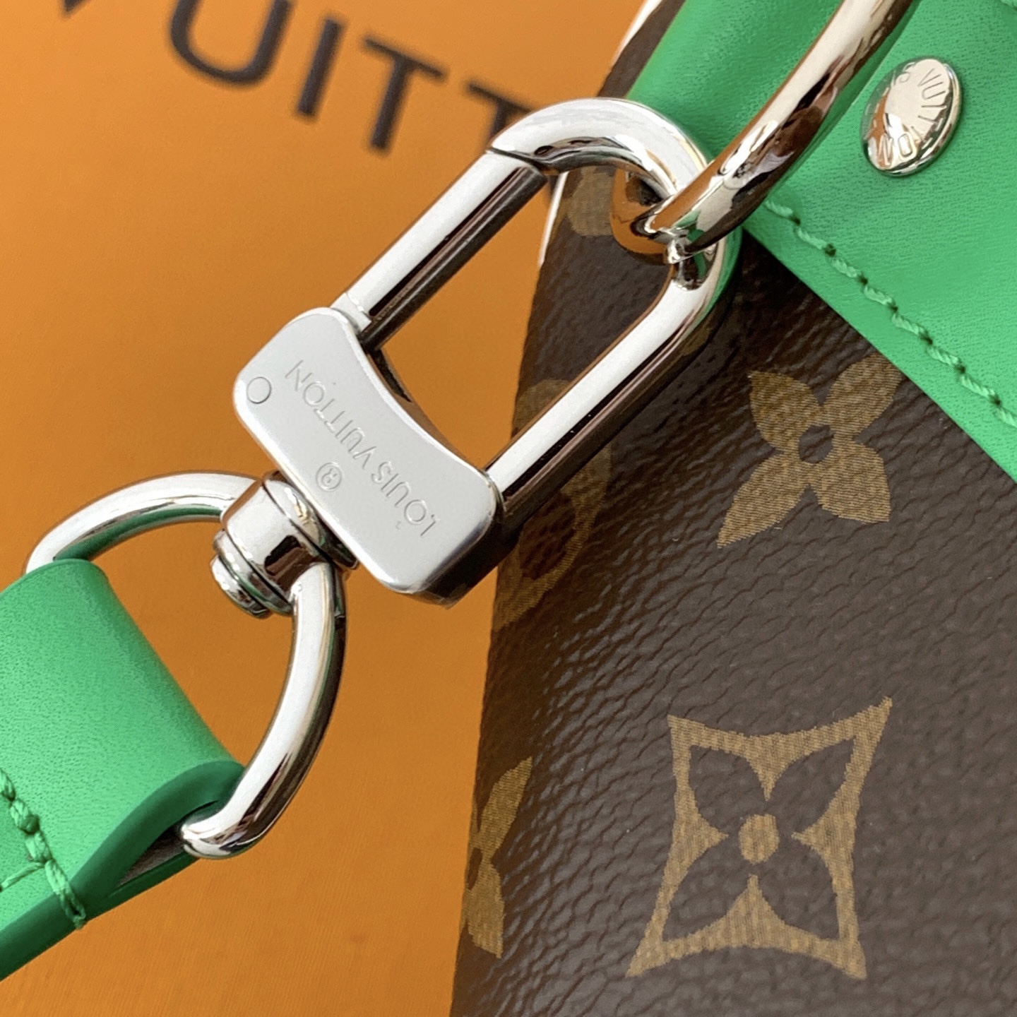 Louis Vuitton Keepall Bandouliere 50 Travel Bag - Monogram Canvas with Green Accents 10 i1754913108055 2503 0 8