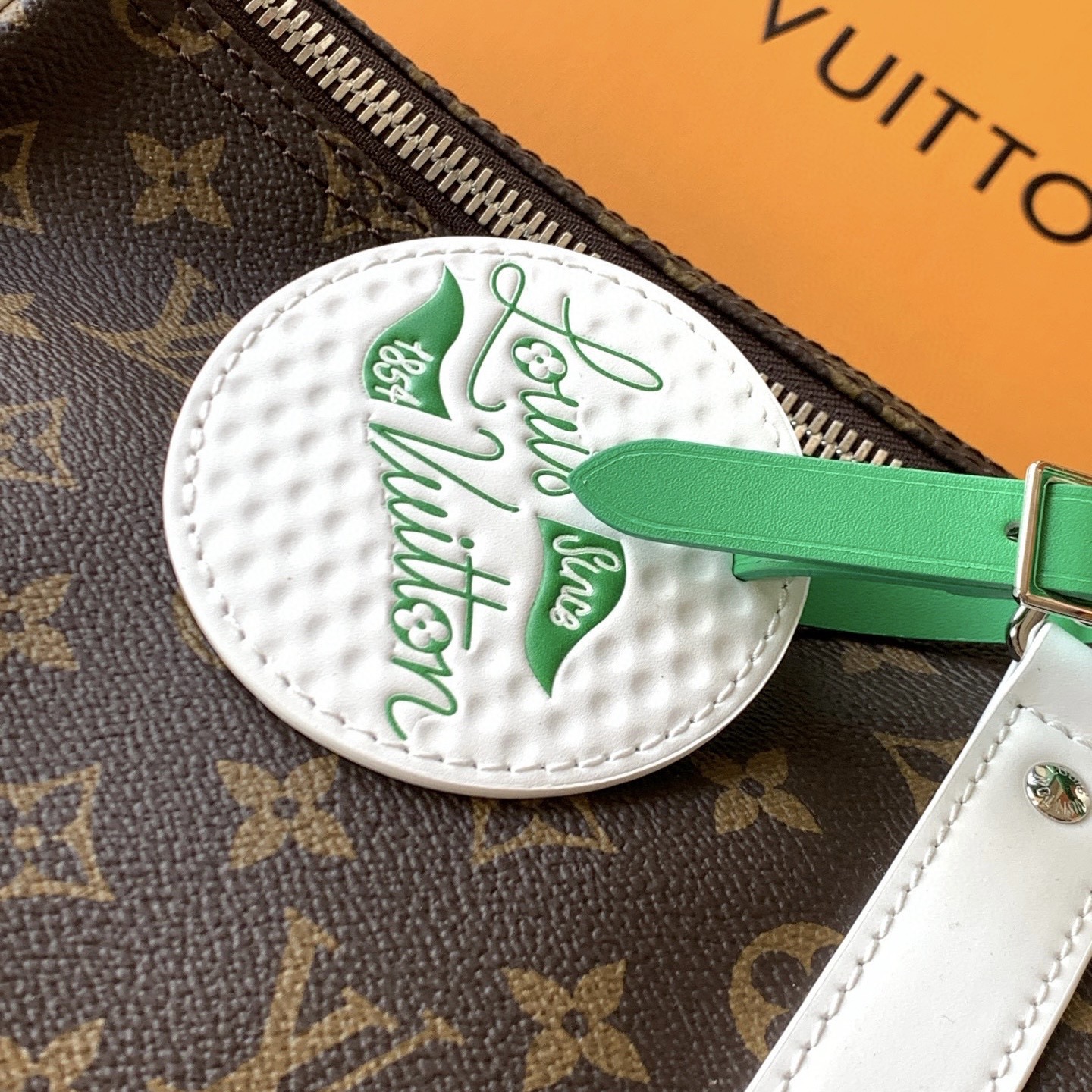 Louis Vuitton Keepall Bandouliere 50 Travel Bag - Monogram Canvas with Green Accents 5 i1754913109709 2685 0 3