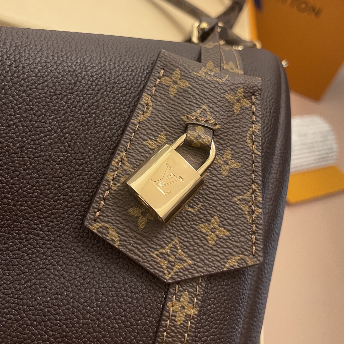 Louis Vuitton Brown Leather Express Bag with Monogram Trim and Lock 5 i1754986287044 1554 0 3