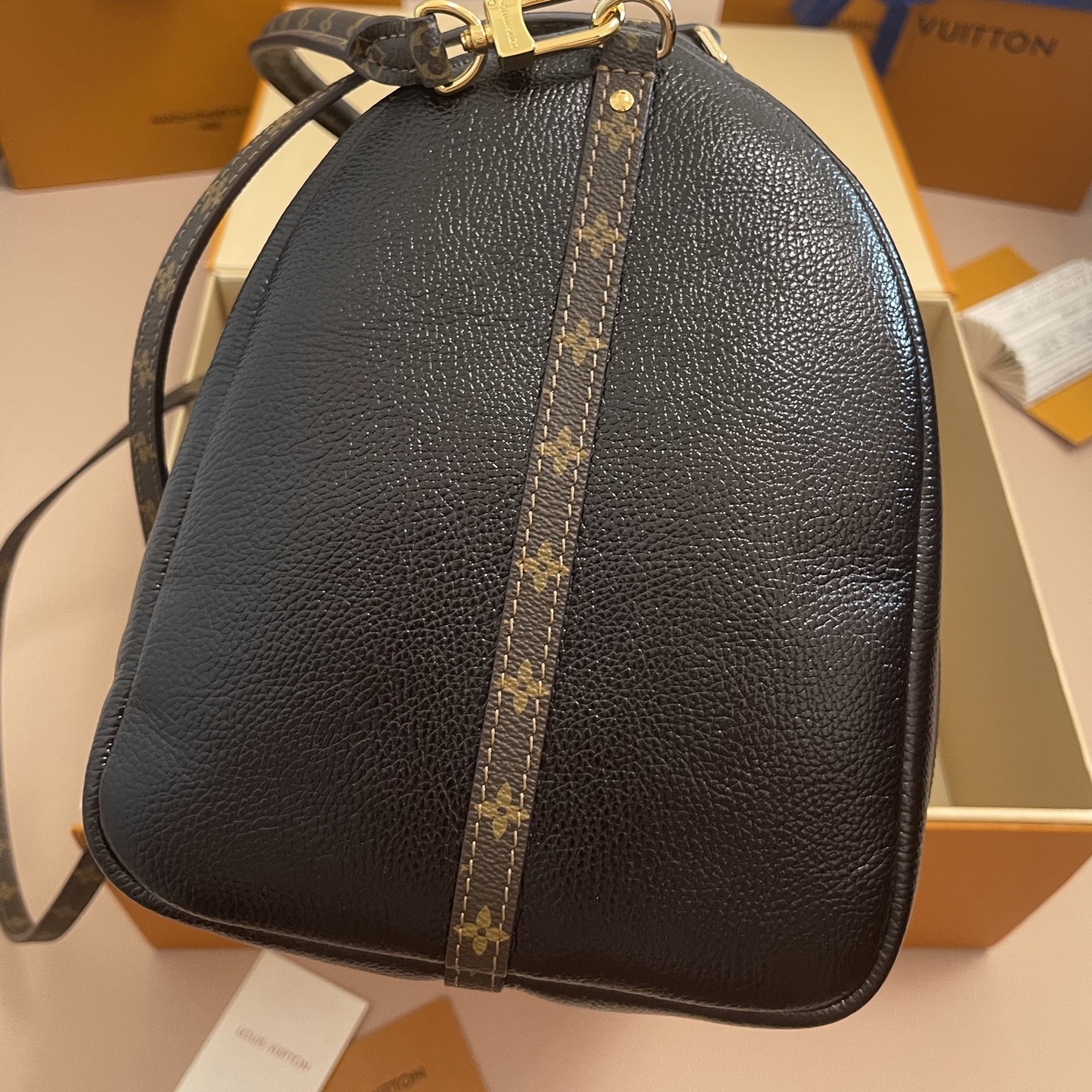Louis Vuitton Black Expressential Handbag: Leather & Monogram Canvas Trim 4 i1754988677647 1904 0 2