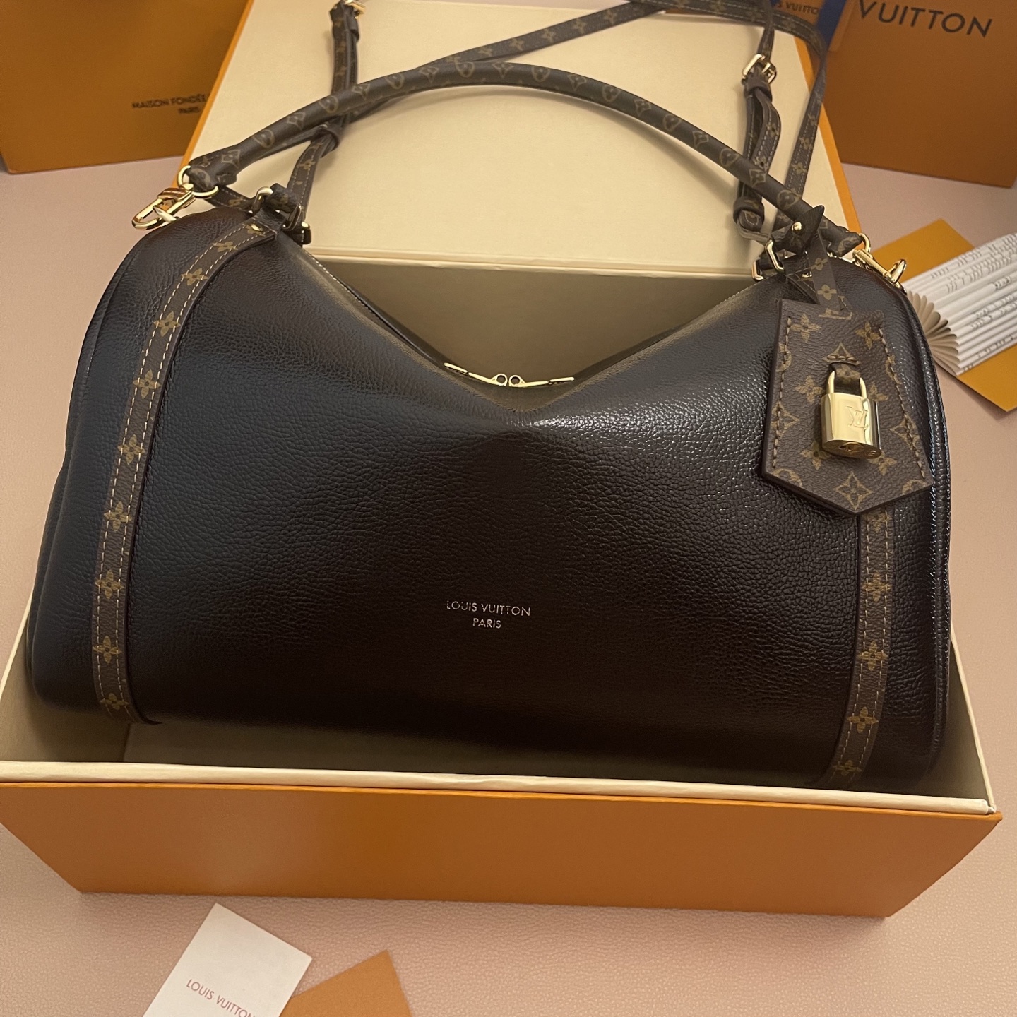 Louis Vuitton Black Expressential Handbag: Leather & Monogram Canvas Trim 2 i1754988677753 4751 0 0