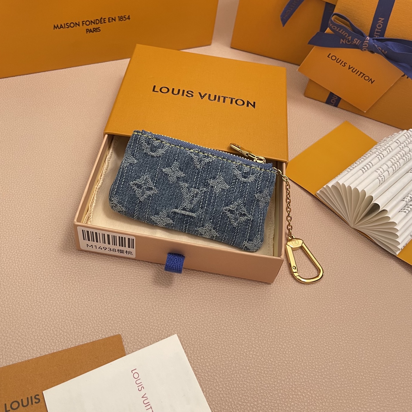 Louis Vuitton Denim Key Pouch with Cherry Detail - Limited Edition 2 i1754990013846 1213 0 1