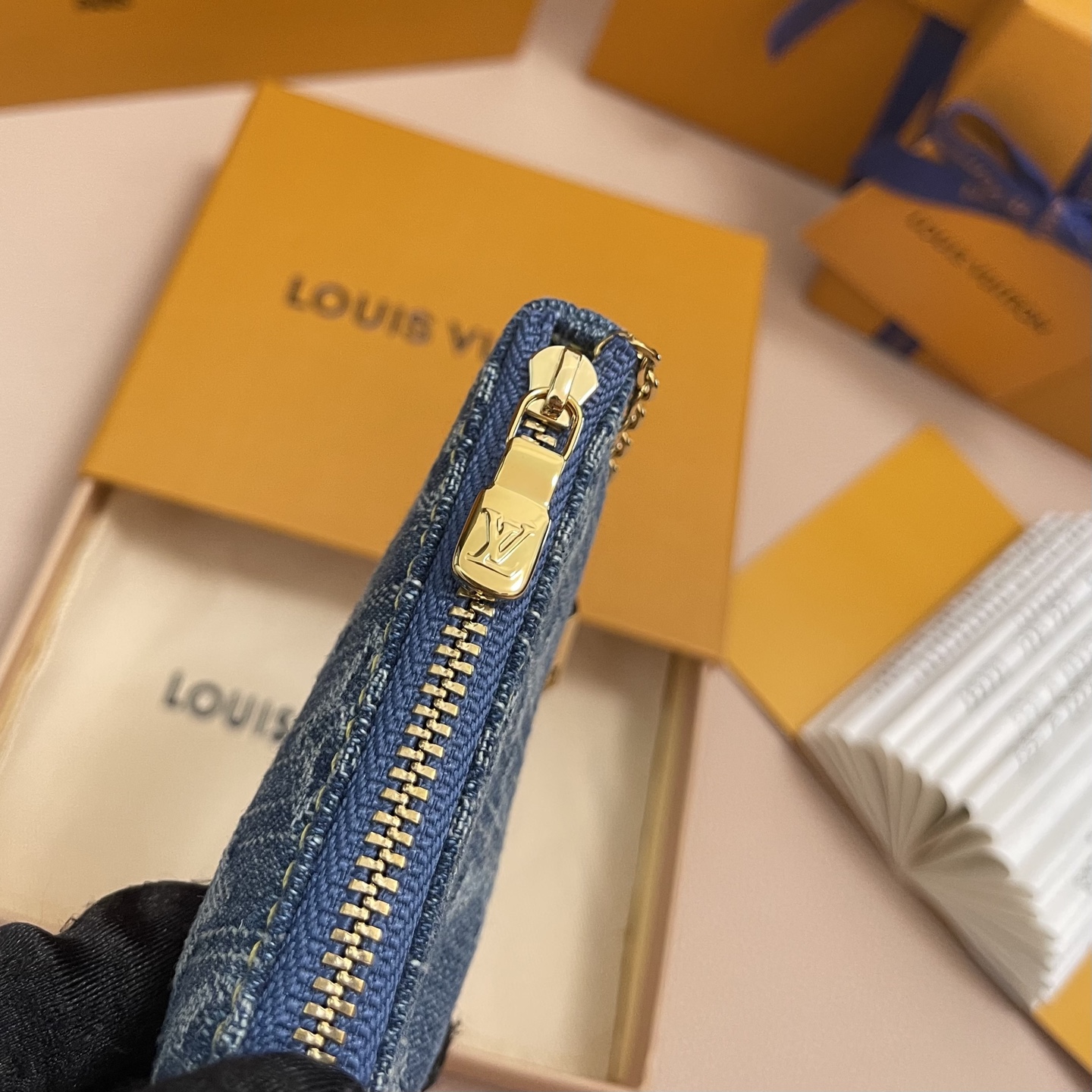 Louis Vuitton Denim Key Pouch with Cherry Detail - Limited Edition 4 i1754990014224 4777 0 3