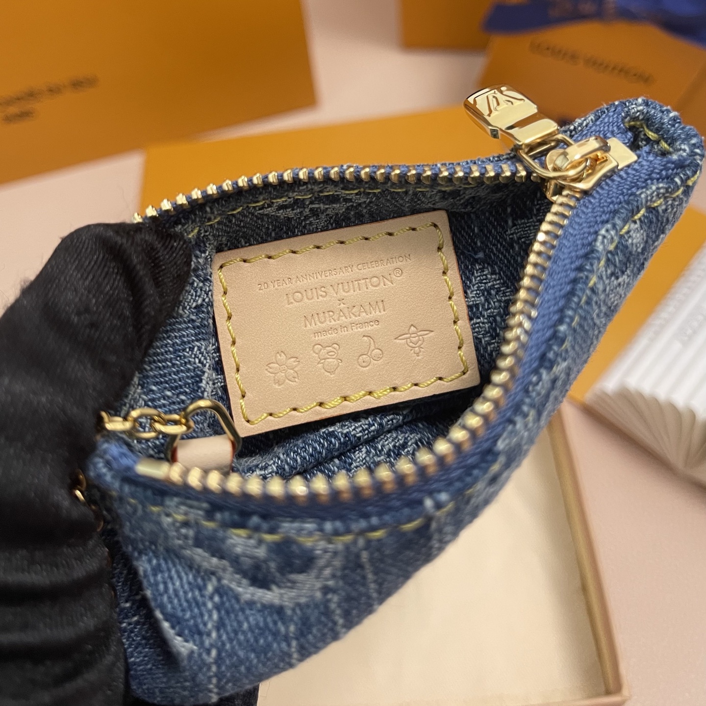 Louis Vuitton Denim Key Pouch with Cherry Detail - Limited Edition 7 i1754990014265 2249 0 6