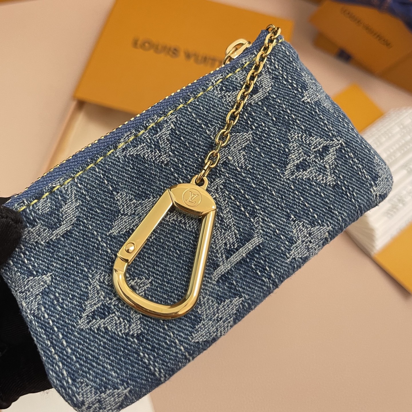 Louis Vuitton Denim Key Pouch with Cherry Detail - Limited Edition 5 i1754990014315 5859 0 4