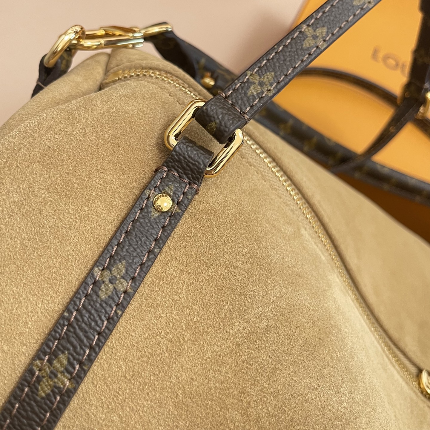 Louis Vuitton Expressential Brown Suede Leather Handbag, Keepall Inspired 5 i1755067969492 2072 0 3