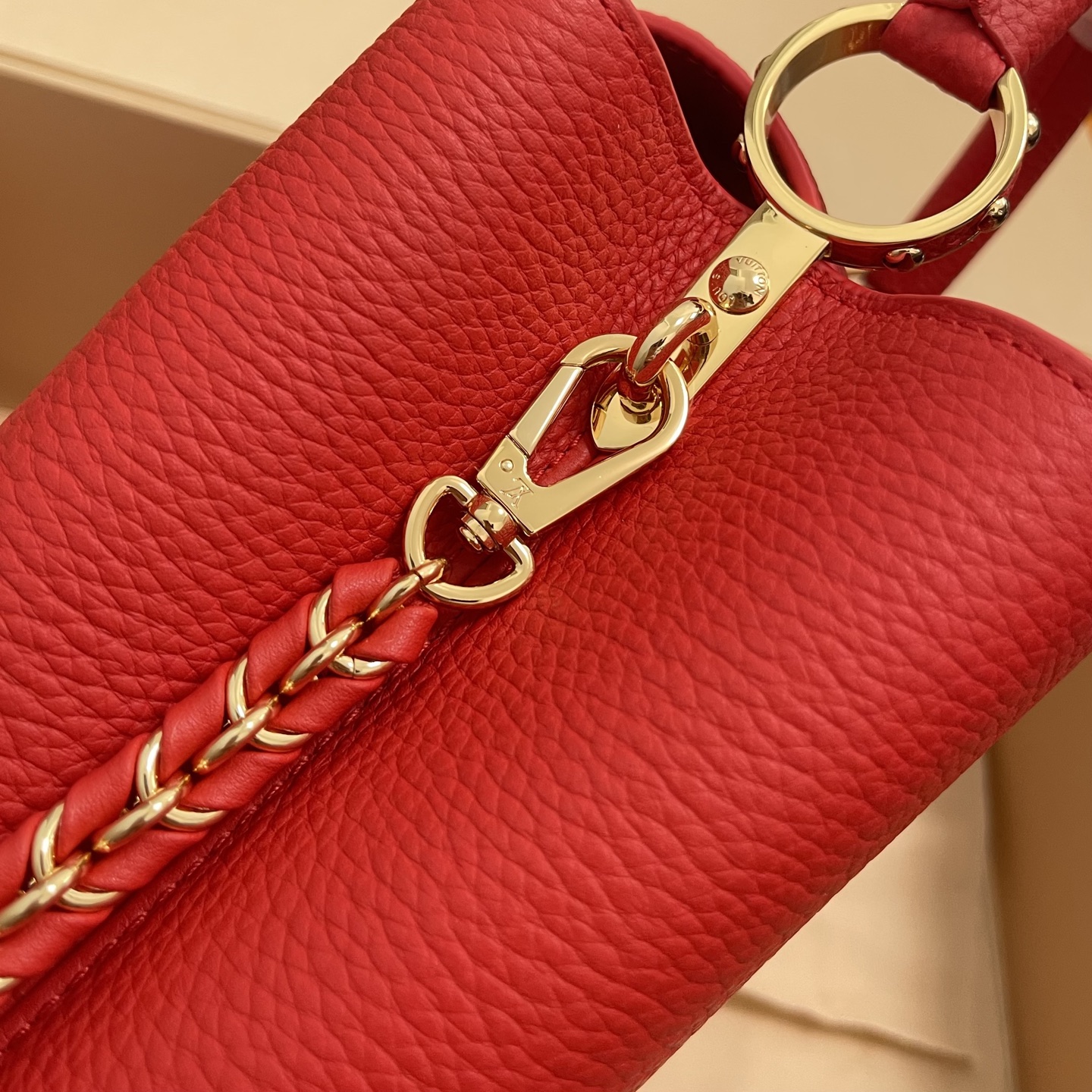 Louis Vuitton Capucines BB Red Taurillon Leather Cherry Accent Handbag 6 i1755068438843 9425 0 4