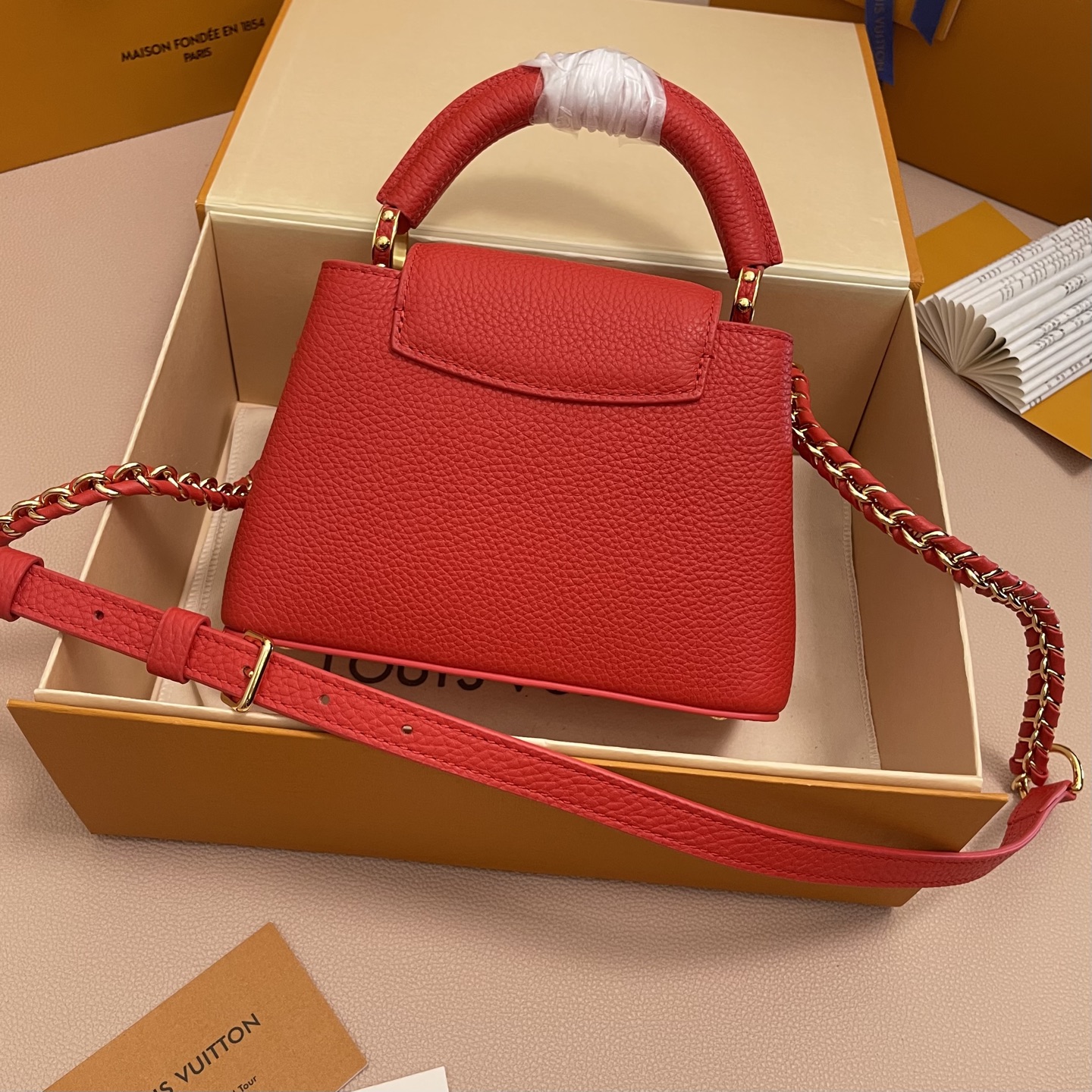 Louis Vuitton Capucines BB Red Taurillon Leather Cherry Charm Crossbody Bag 3 i1755068571666 4151 0 1