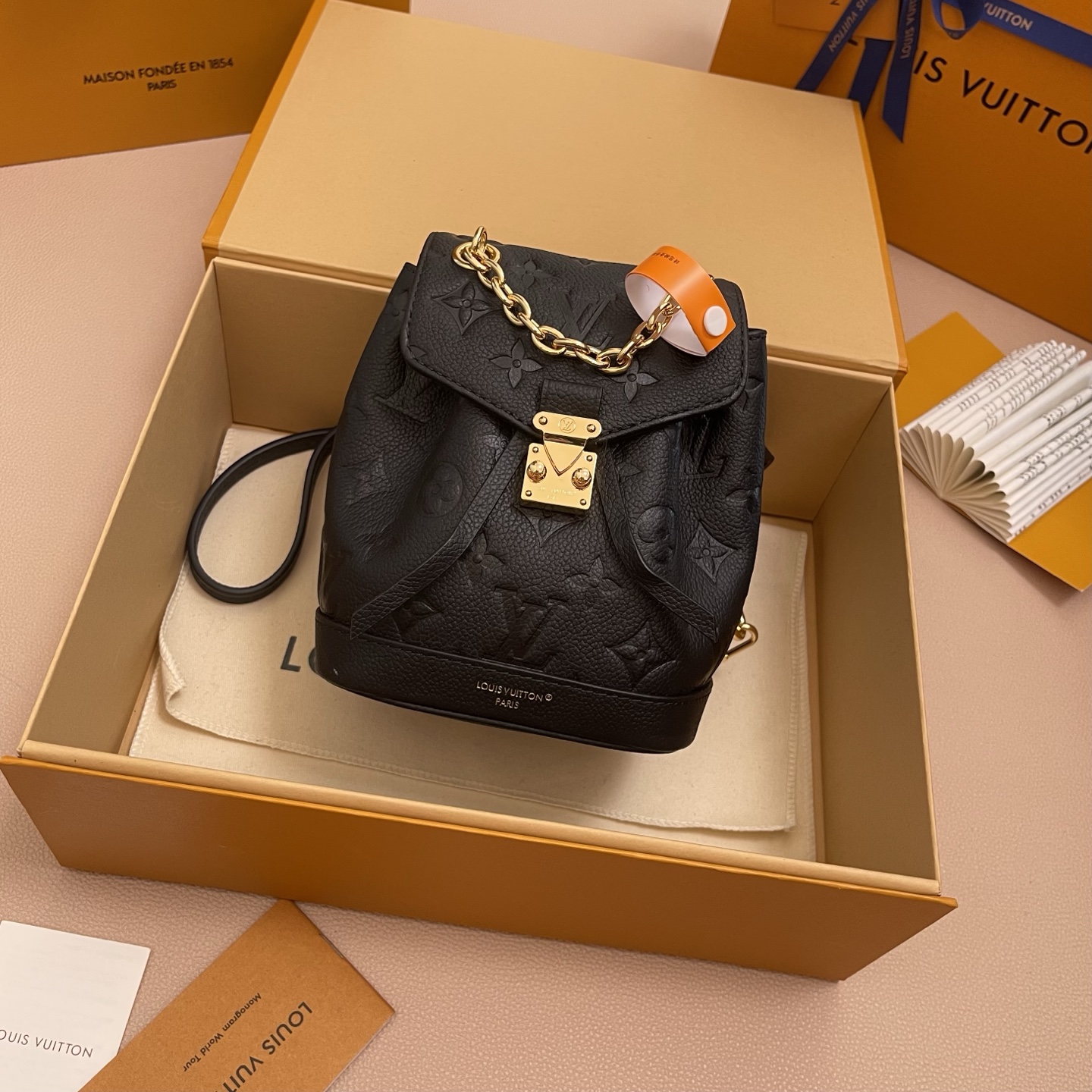 Louis Vuitton Nano Noe Backpack Monogram Empreinte Leather Black, 25 x 17.5 x 11 cm 2 i1756380251912 2176 0 0