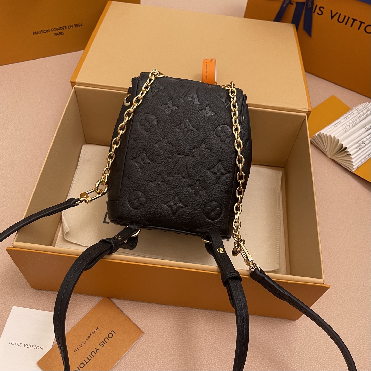 Louis Vuitton Nano Noe Backpack Monogram Empreinte Leather Black, 25 x 17.5 x 11 cm 3 i1756380252244 3952 0 1