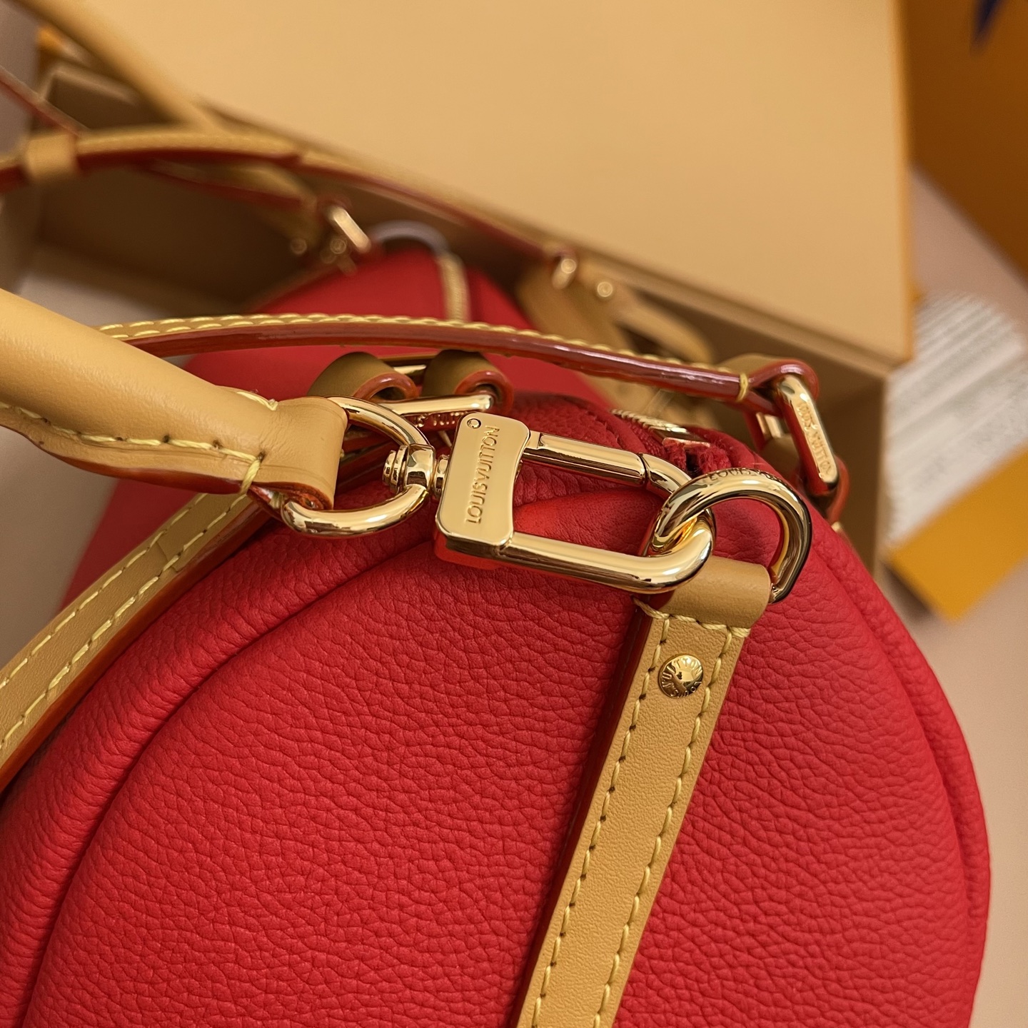 Louis Vuitton Expressential Red Leather Handbag with Monogram Detailing 7 i1756537308122 8663 0 5