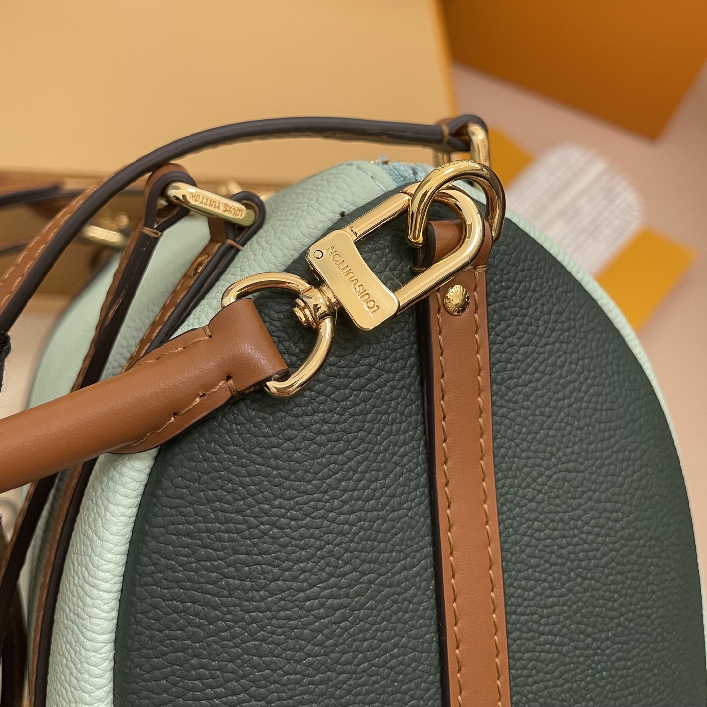 Louis Vuitton Green Leather Expressential Small Handbag With Lock 6 i1756537647203 192 0 4