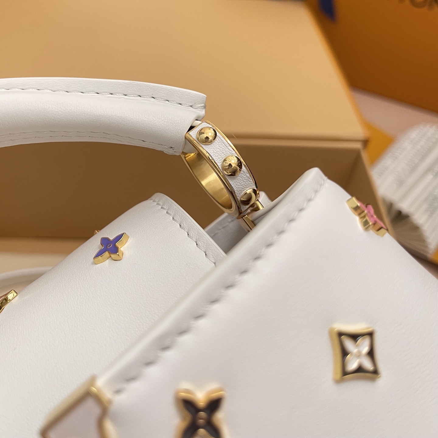 Louis Vuitton Capucines Mini: Takashi Murakami Edition, White Leather 4 i1756538144555 6964 0 3