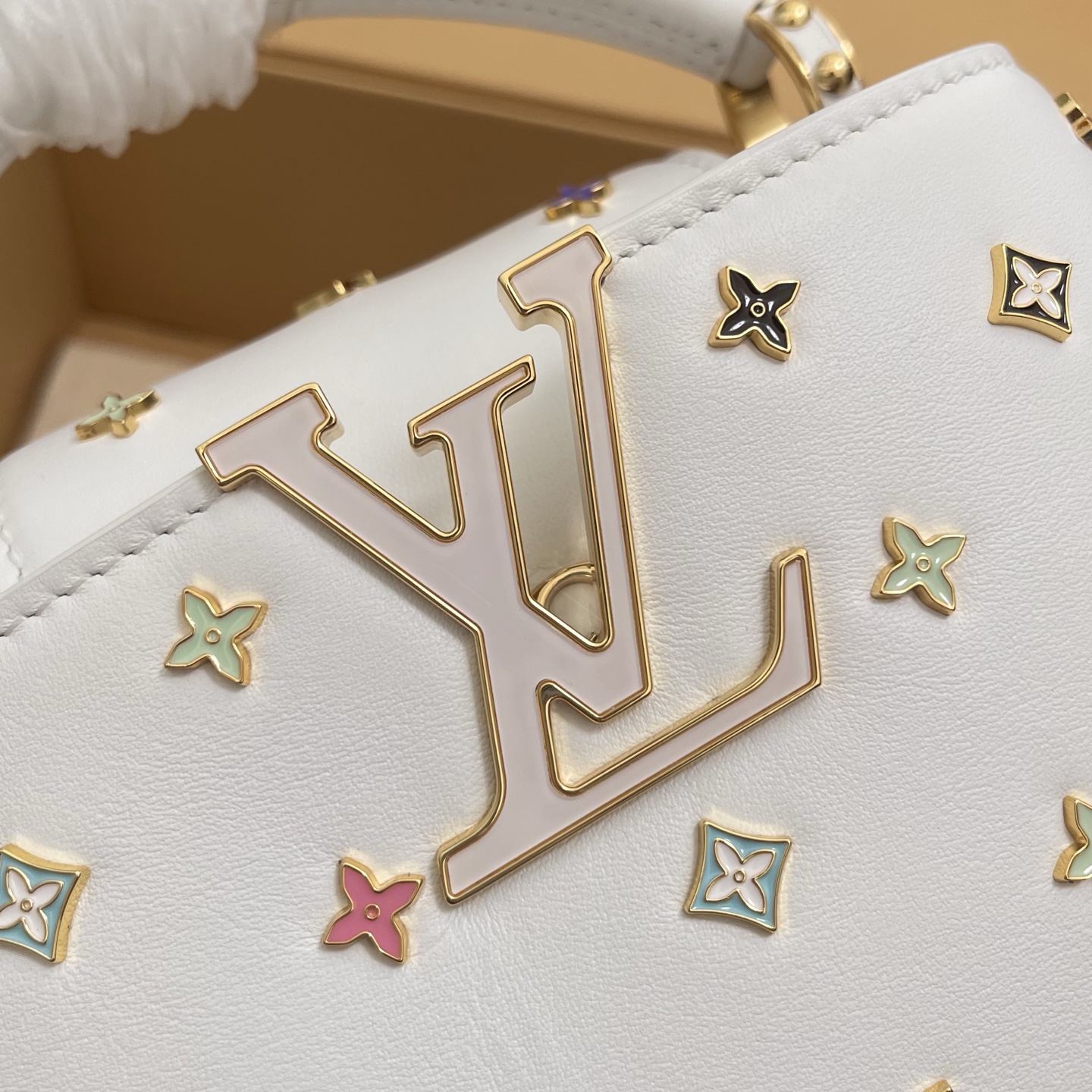 Louis Vuitton Capucines Mini: Takashi Murakami Edition, White Leather 3 i1756538433661 1347 0 2