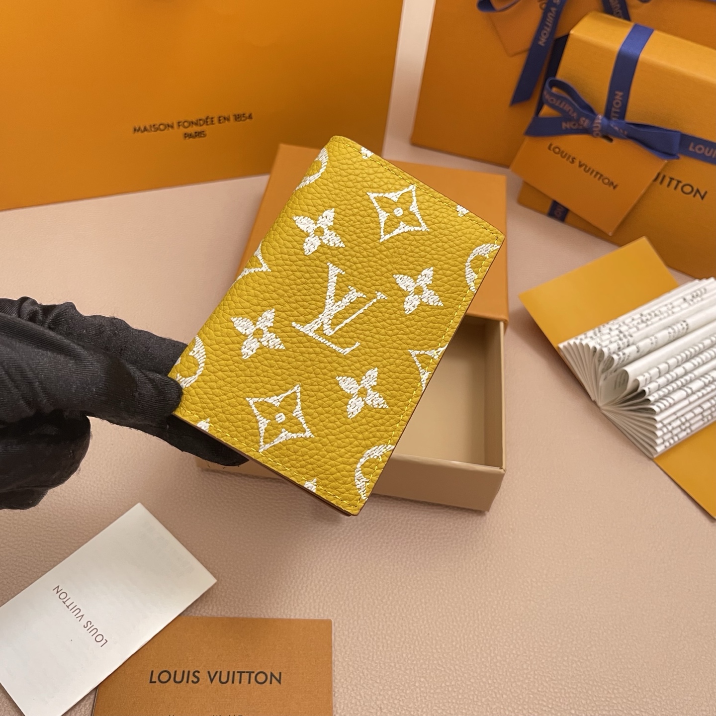 Louis Vuitton Yellow Monogram Pocket Organizer Wallet 2 i1756541087980 9109 0 1