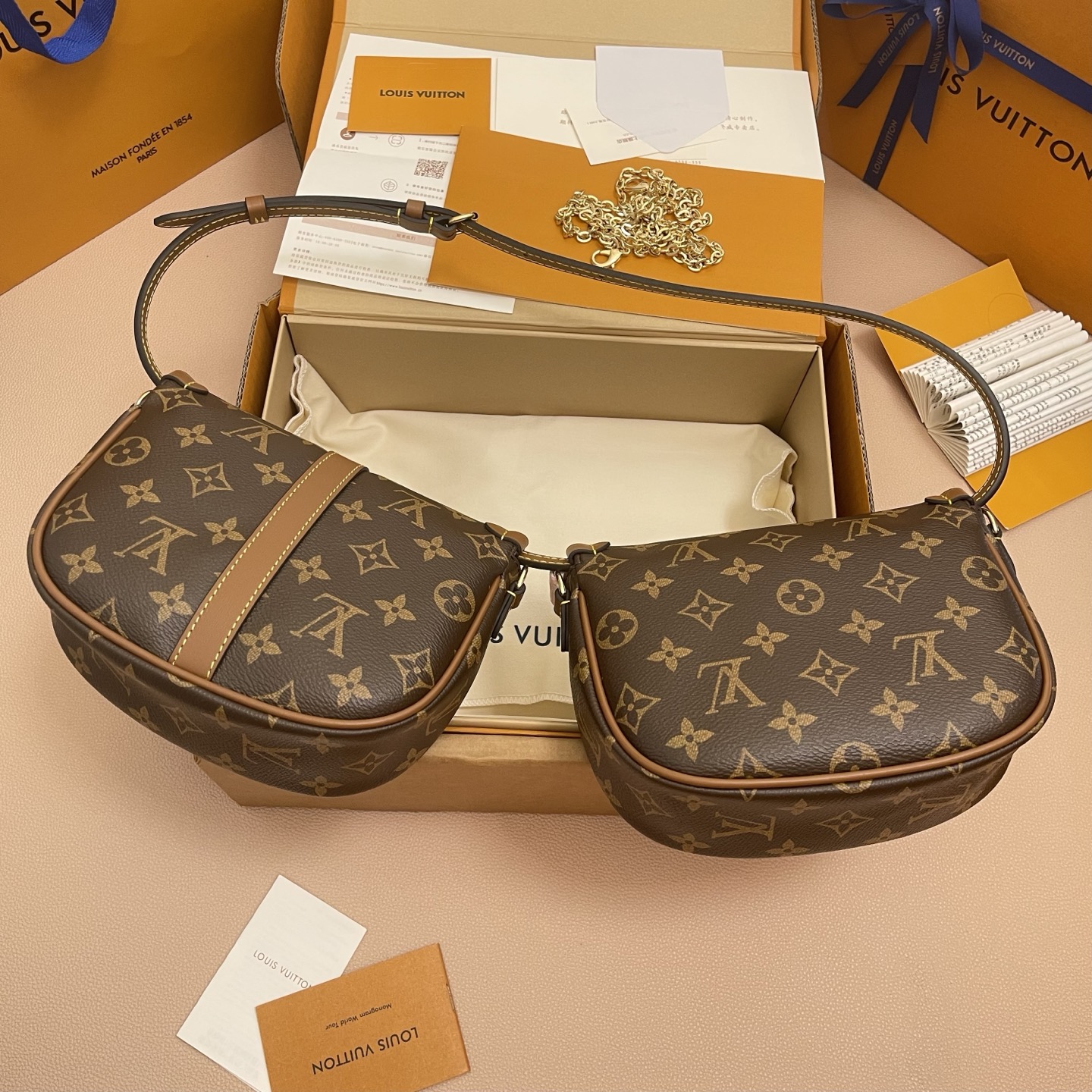 Louis Vuitton Duo BB Monogram Coated Canvas Bag, 19 x 14 x 6 cm 3 i1756709531462 5728 0 1