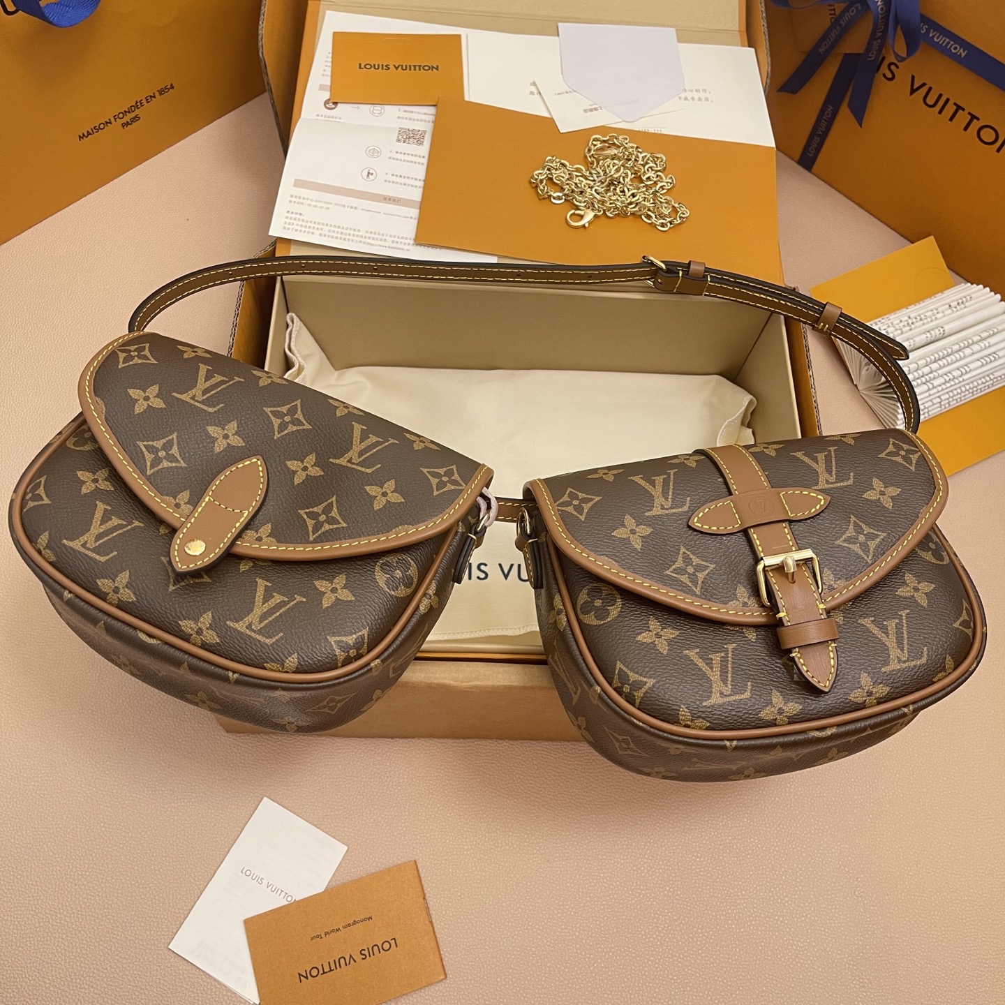 Louis Vuitton Duo BB Monogram Coated Canvas Bag, 19 x 14 x 6 cm 2 i1756709531489 6467 0 0
