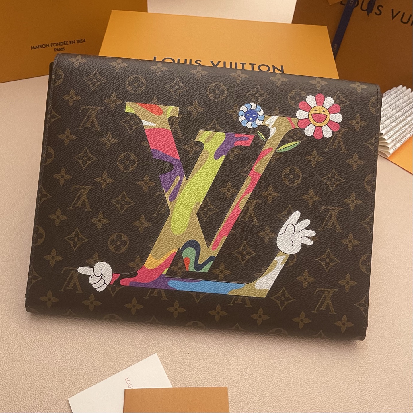 Louis Vuitton x TM Mark Monogram Canvas Panda Pouch 32.5cm 2 i1760705363913 8072 0 1