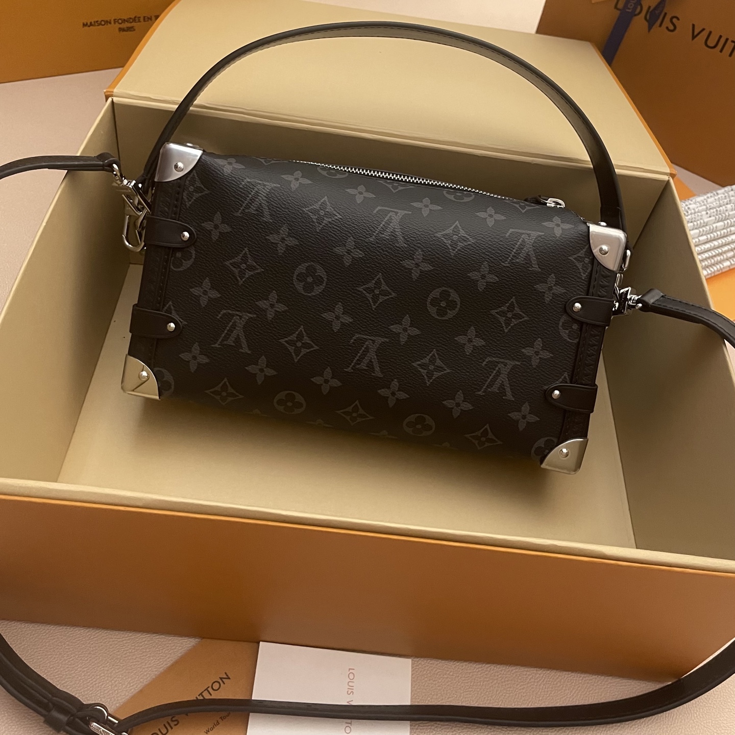 Louis Vuitton Side Trunk East West Monogram Eclipse Medium Handbag 3 i1760784943678 6079 0 1