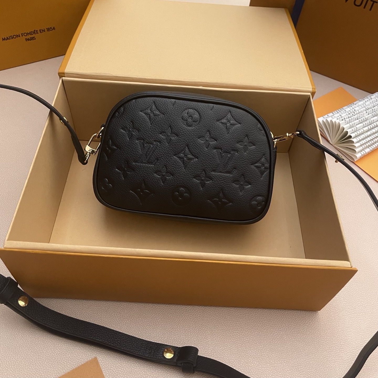 Louis Vuitton Monogram Empreinte Tiny Camera Bag - Black Leather, Compact Size 3 i1760879282814 4899 0 1
