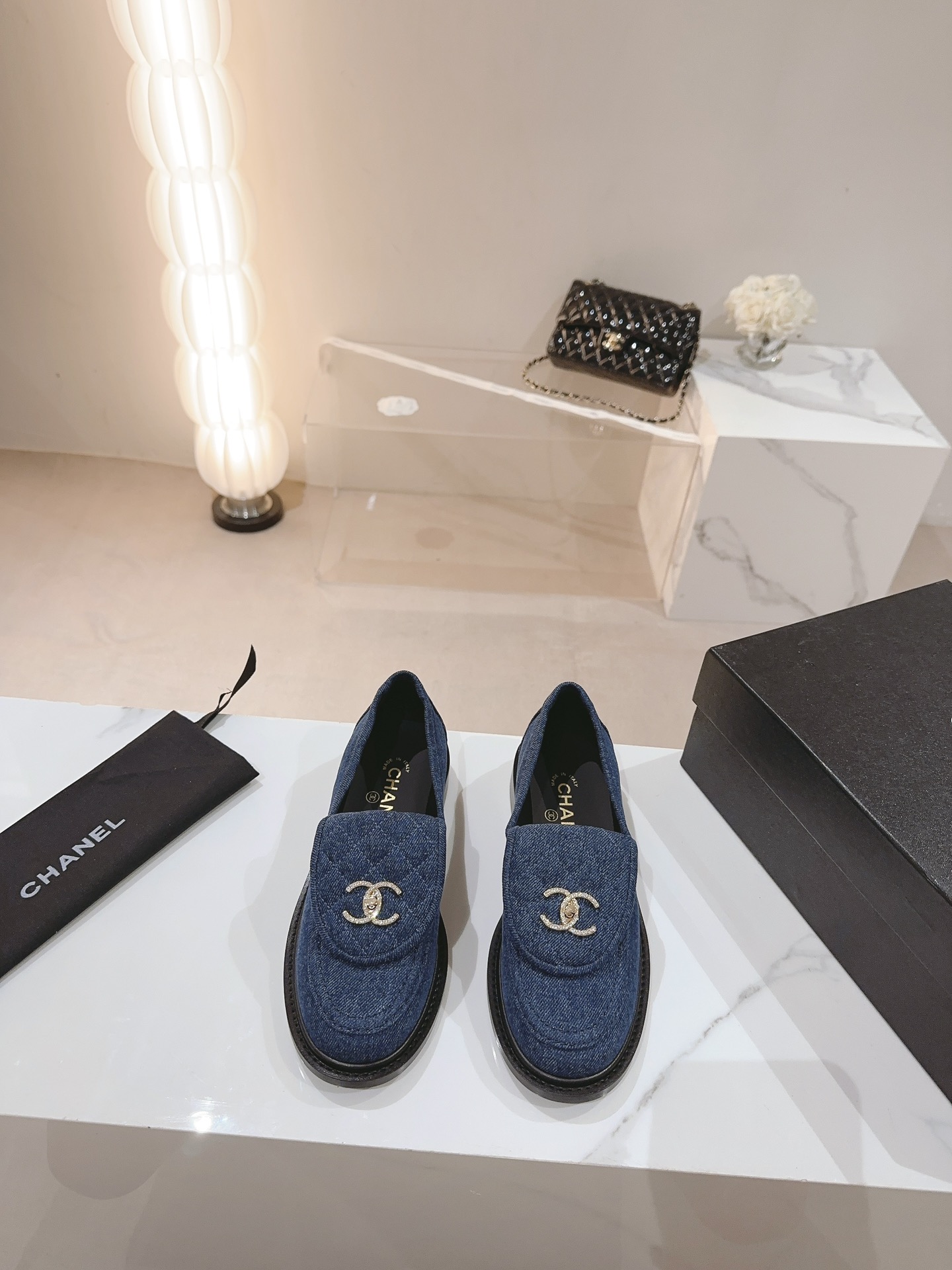 Chanel Shoes Loafers Good Quality Replica
 Corduroy Genuine Leather Sheepskin Fall Collection