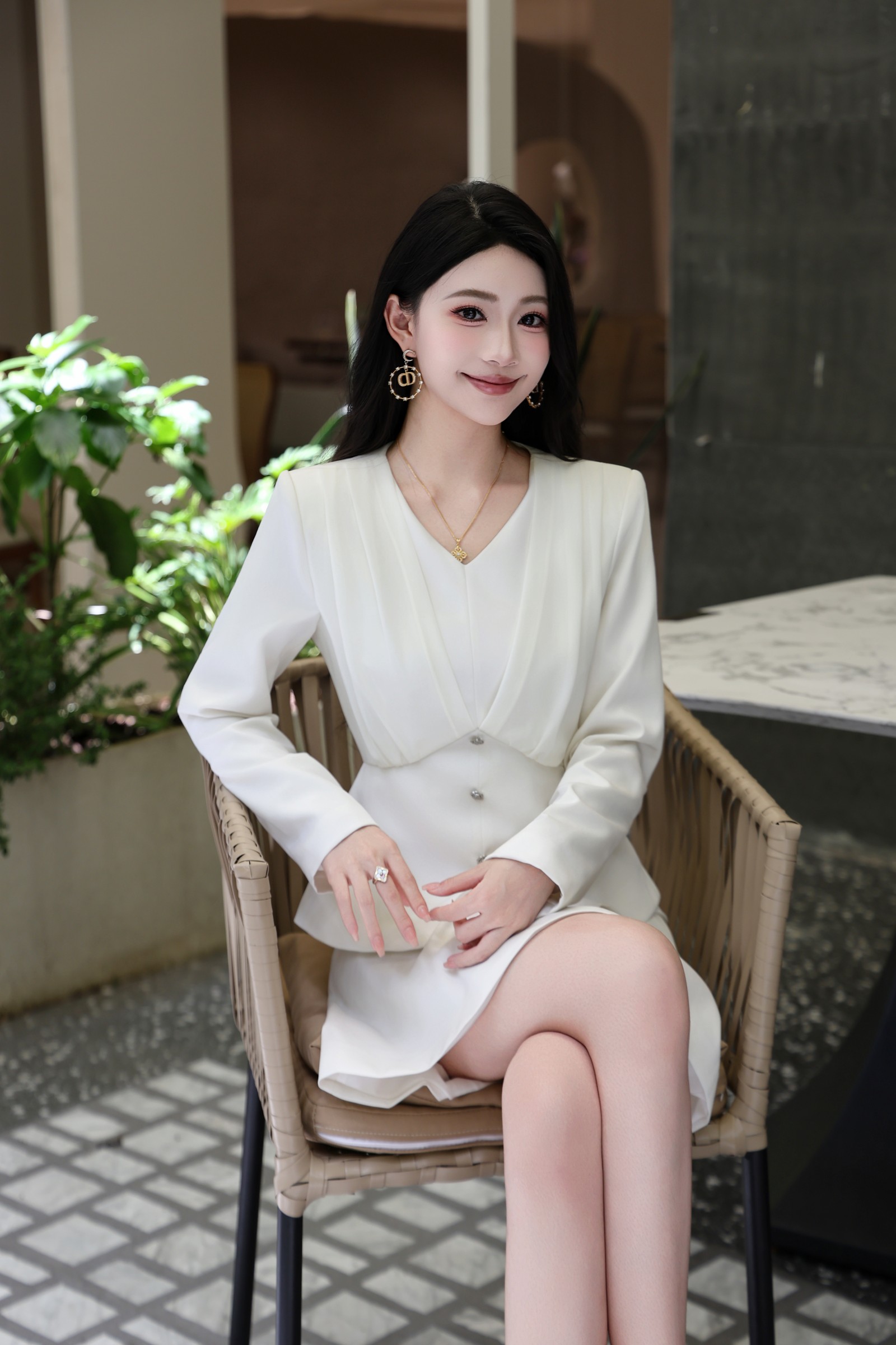 Elegant V-Neck Pleated Coat & High-Waist Skirt Set - Chic & Versatile 9 a1759901926487 3730