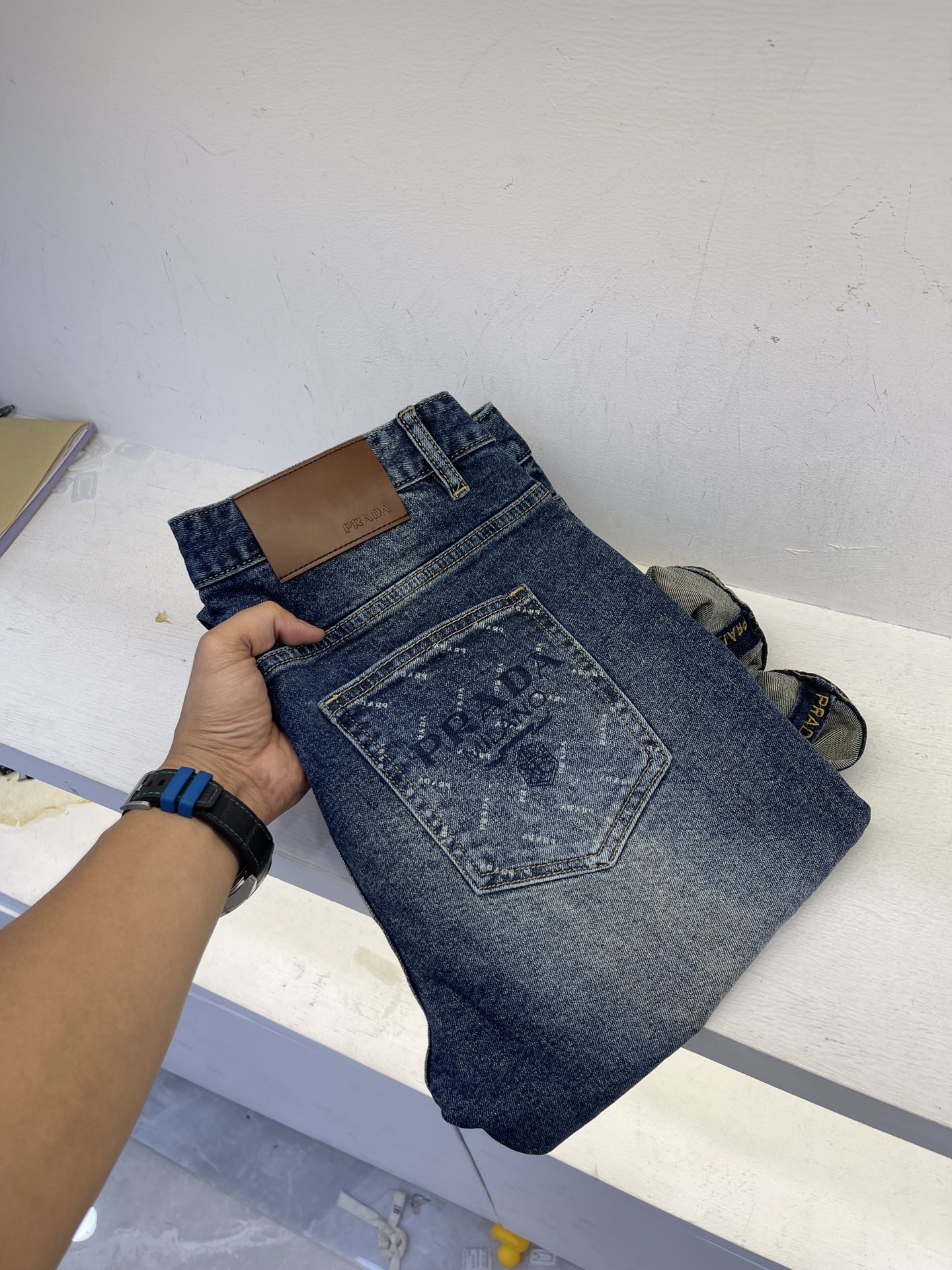 Prada Clothing Jeans Embroidery Fall/Winter Collection