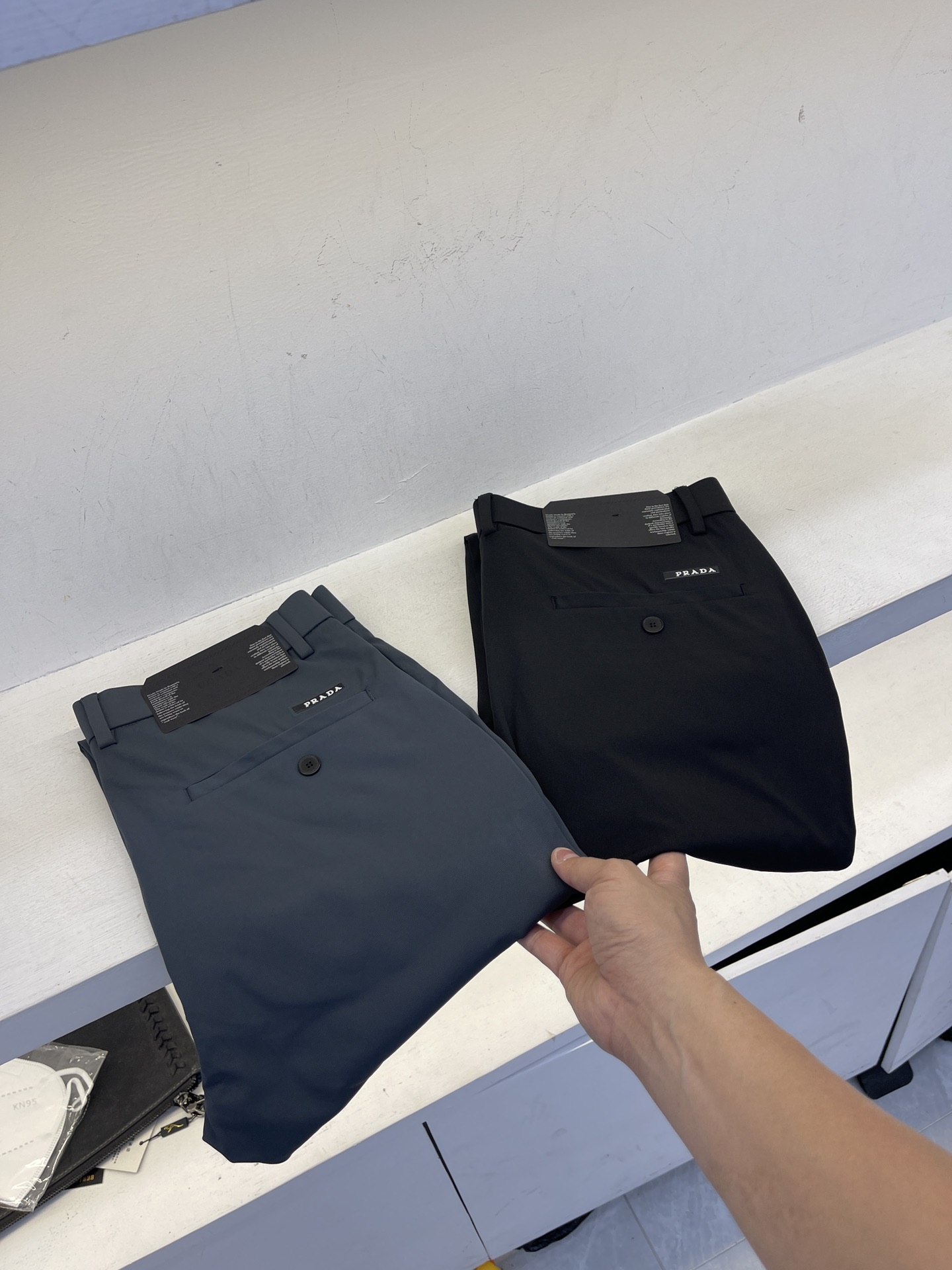 Prada Clothing Pants & Trousers Top Quality Website
 Black Grey Cotton Summer Collection Casual