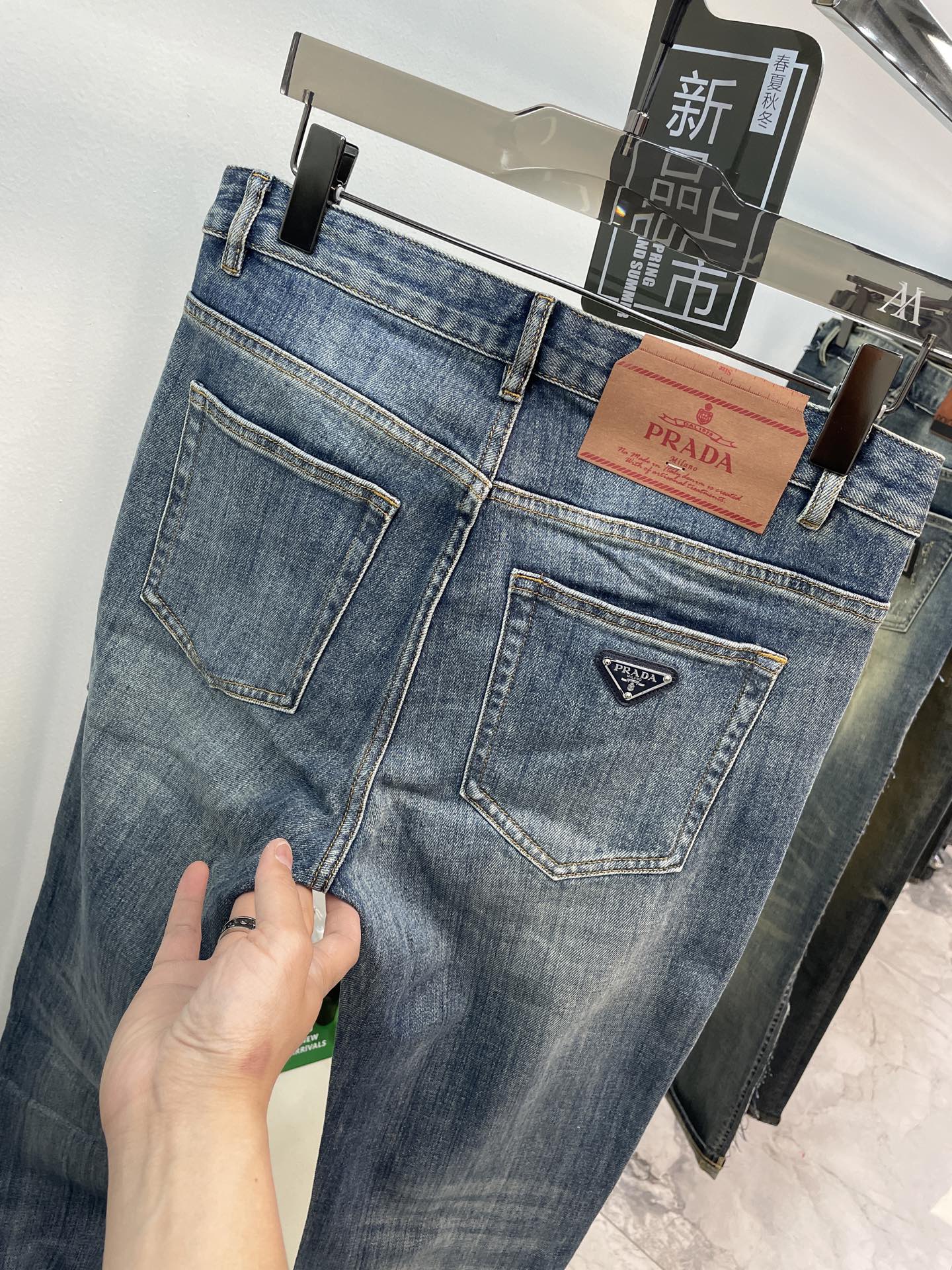  PRAD普拉哒 25ss😘爆款蓝标三角 春夏😍牛仔裤🆕经典潮流蓝色系 