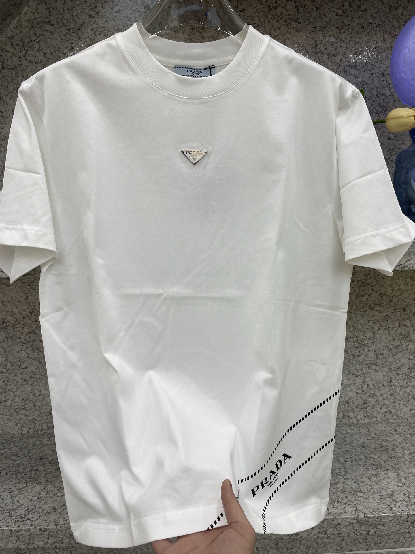 PRAD  短袖圆领T恤服装,男 5