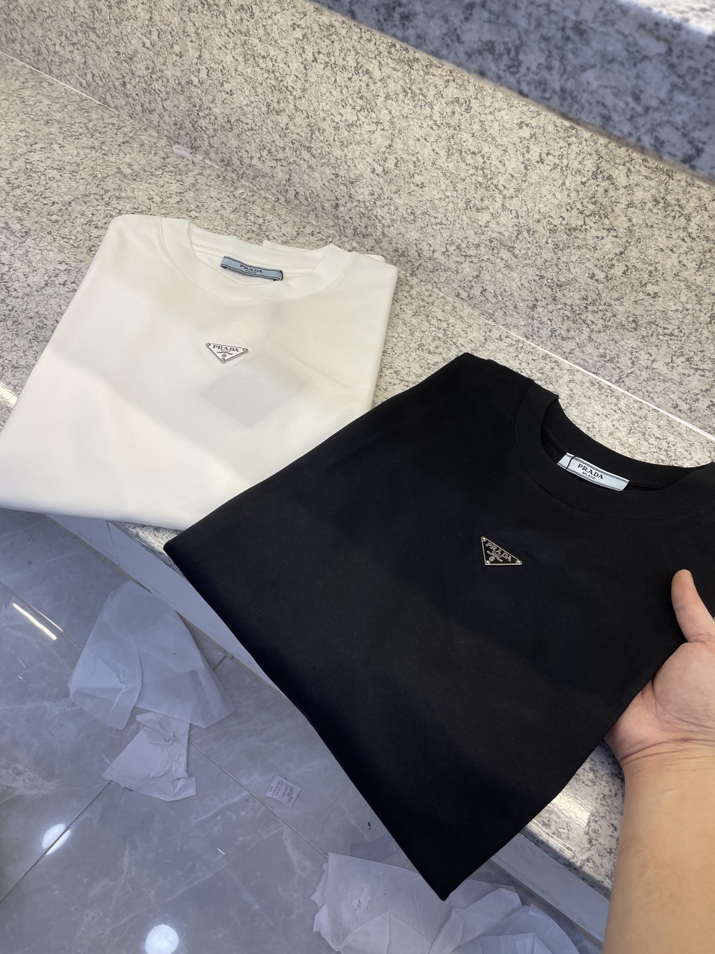 PRAD  短袖圆领T恤服装,男 1