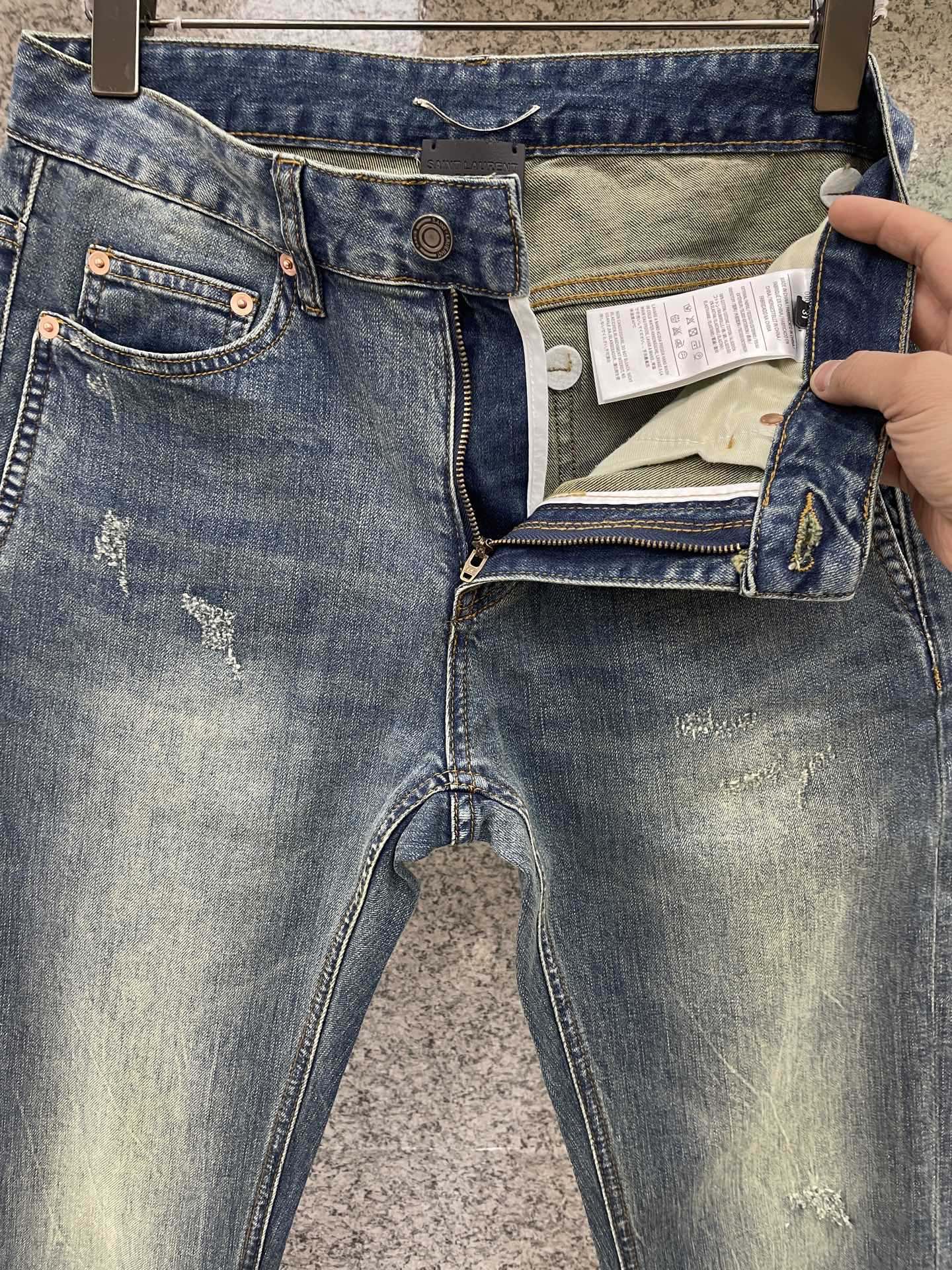 YSL 圣罗兰😘春夏26👖新品牛仔裤 四季穿😍进口订制面料🆕柔软亲肤面料 颜色超级漂亮 奢华独家五金战马