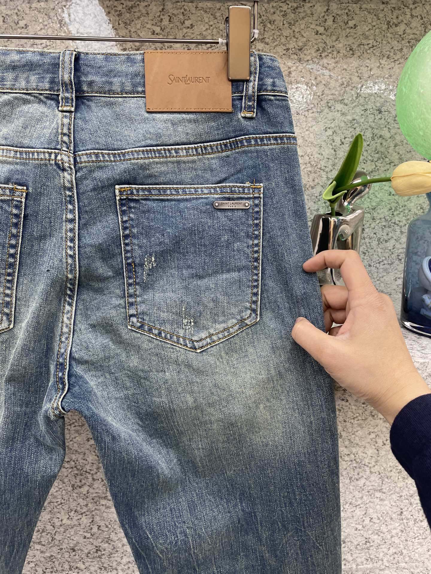 YSL 圣罗兰😘春夏26👖新品牛仔裤 四季穿😍进口订制面料🆕柔软亲肤面料 颜色超级漂亮 奢华独家五金战马