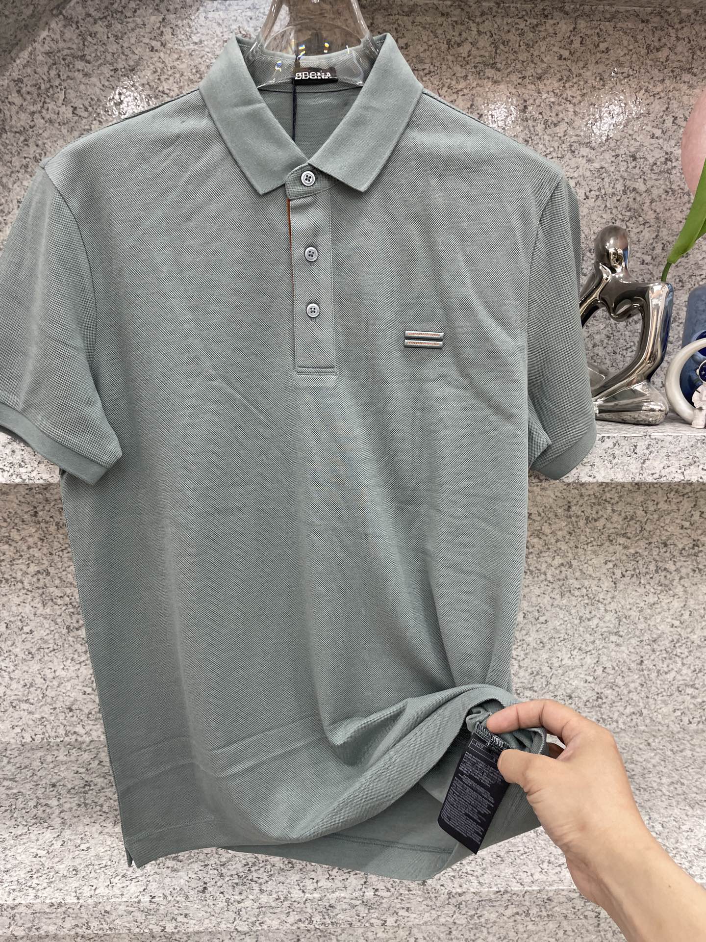 EZ杰尼亚🆕经典基础款Polo🔈永不过时的绅士格调✨细腻亲肤面料，胸口精致刺绣点缀 高级起角订制简约翻领