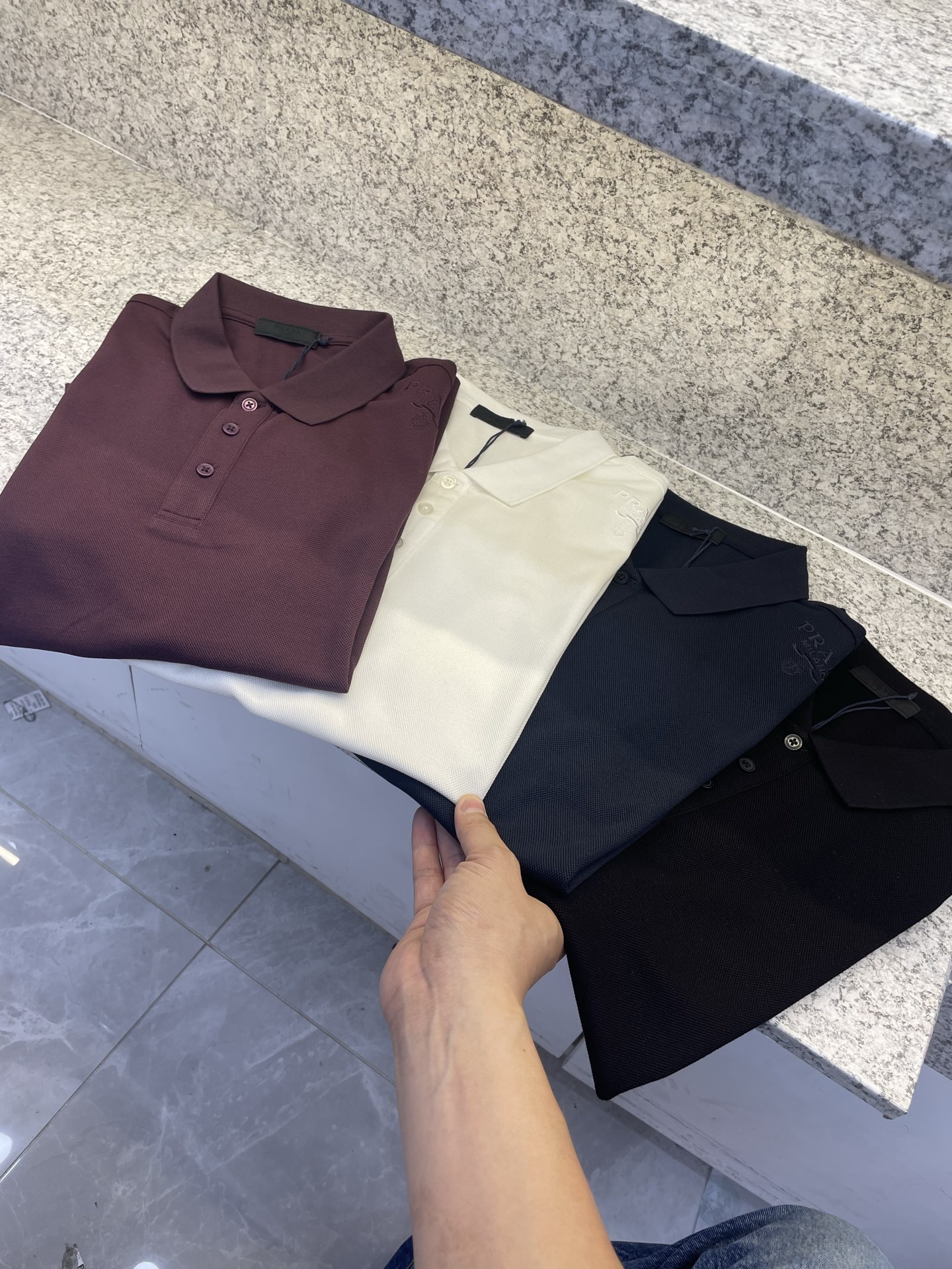 PD普拉哒高端 🆕D冬Polo🔈订制丝光株地面料 细腻亲肤面料，三角标奢华感设计点缀 高级起角订制简约翻