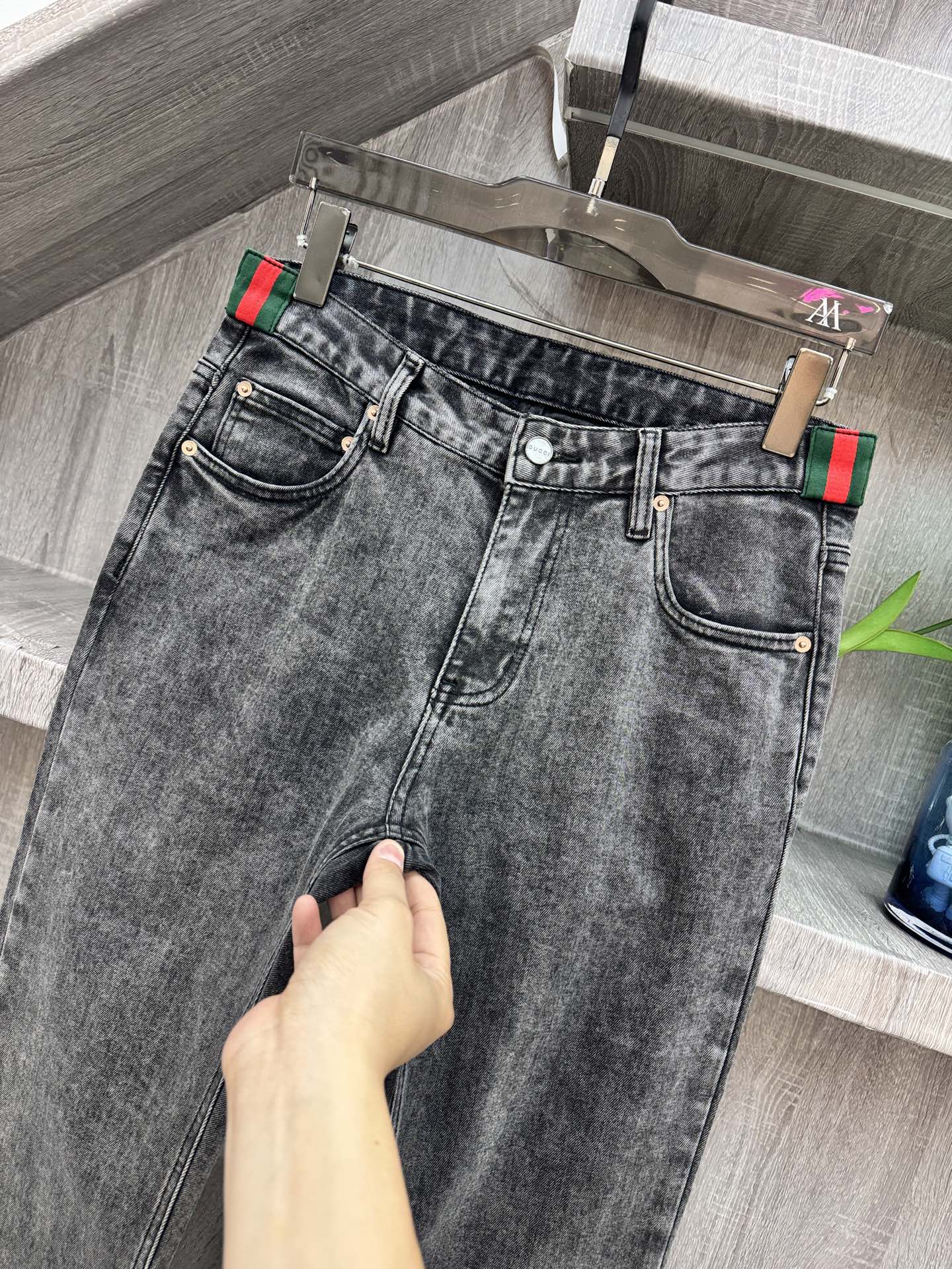 구찌 남성 스트레치 슬림 핏 바지 상세 이미지 8